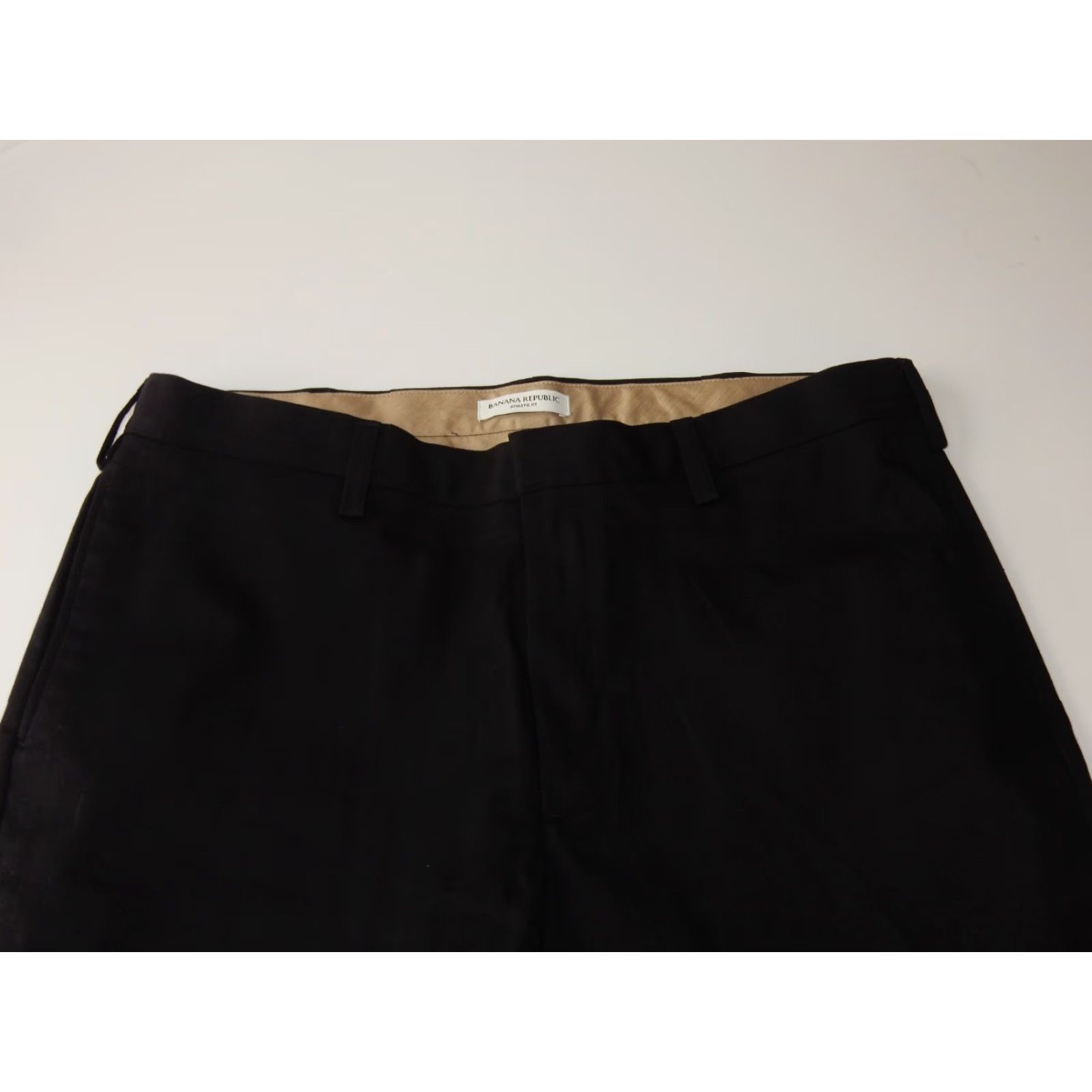Banana Republic Banana Republic Pants Men Khaki 38x34 Inseam 34 Flat Front Athletic Fit Black Cotton Band Reg Regular Mens Size US 38 / EU 54 - 4 Thumbnail