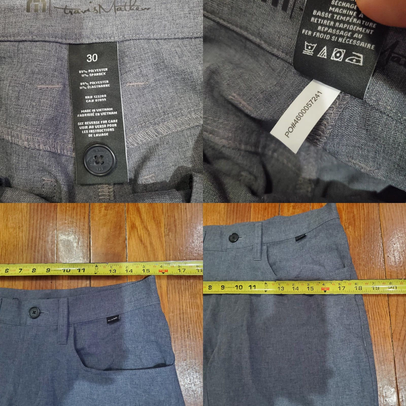 TravisMathew TravisMathew Pants Mens 30 Gray Performance Stretch 5-Pocket Golf Casual Khakis Shirt? Size US 30 / EU 46 - 8 Thumbnail