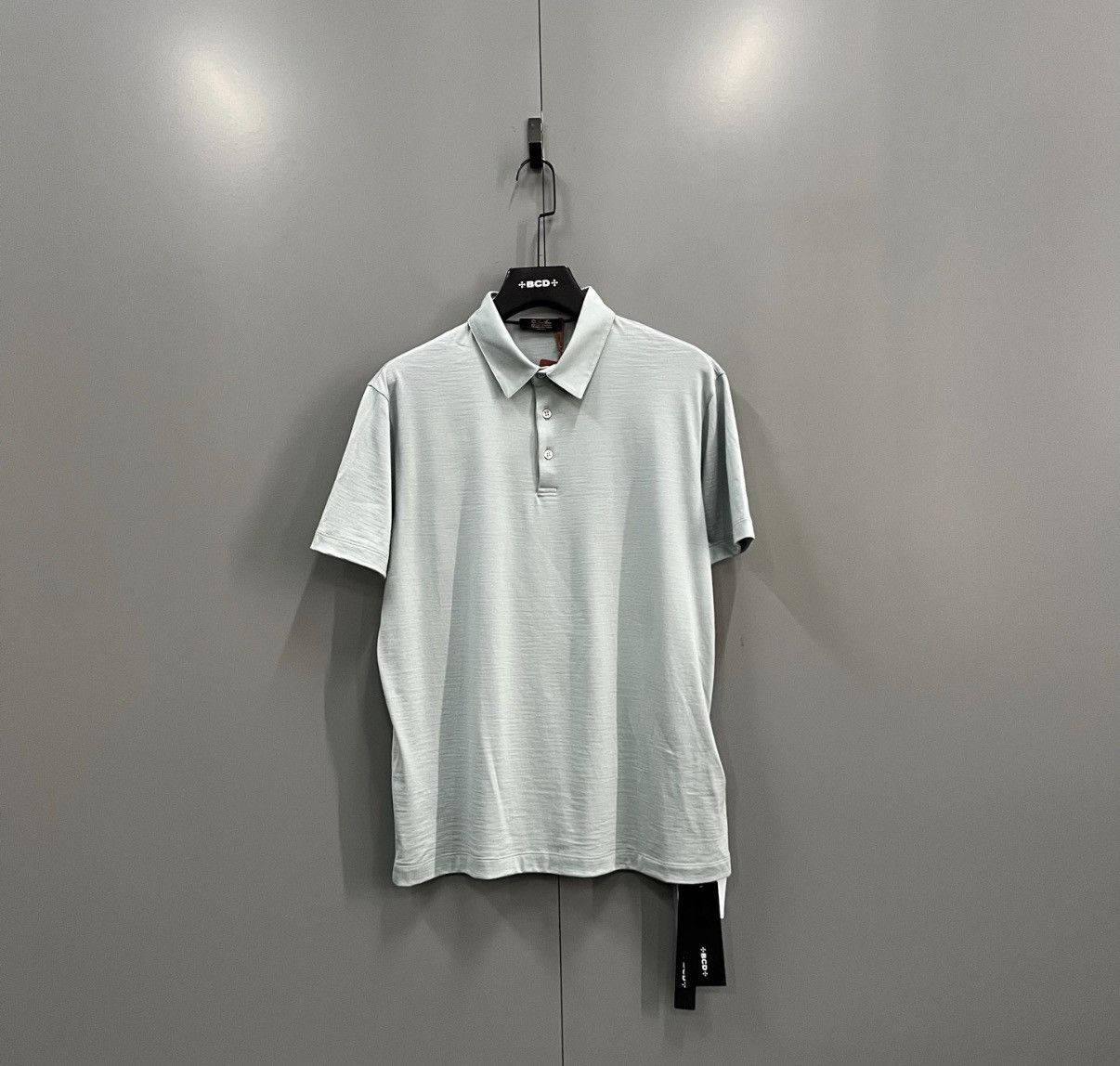 Loro Piana Loro Piana Light Blue Short Sleeve Polo Shirt J41 Size US L / EU 52-54 / 3 - 1 Thumbnail