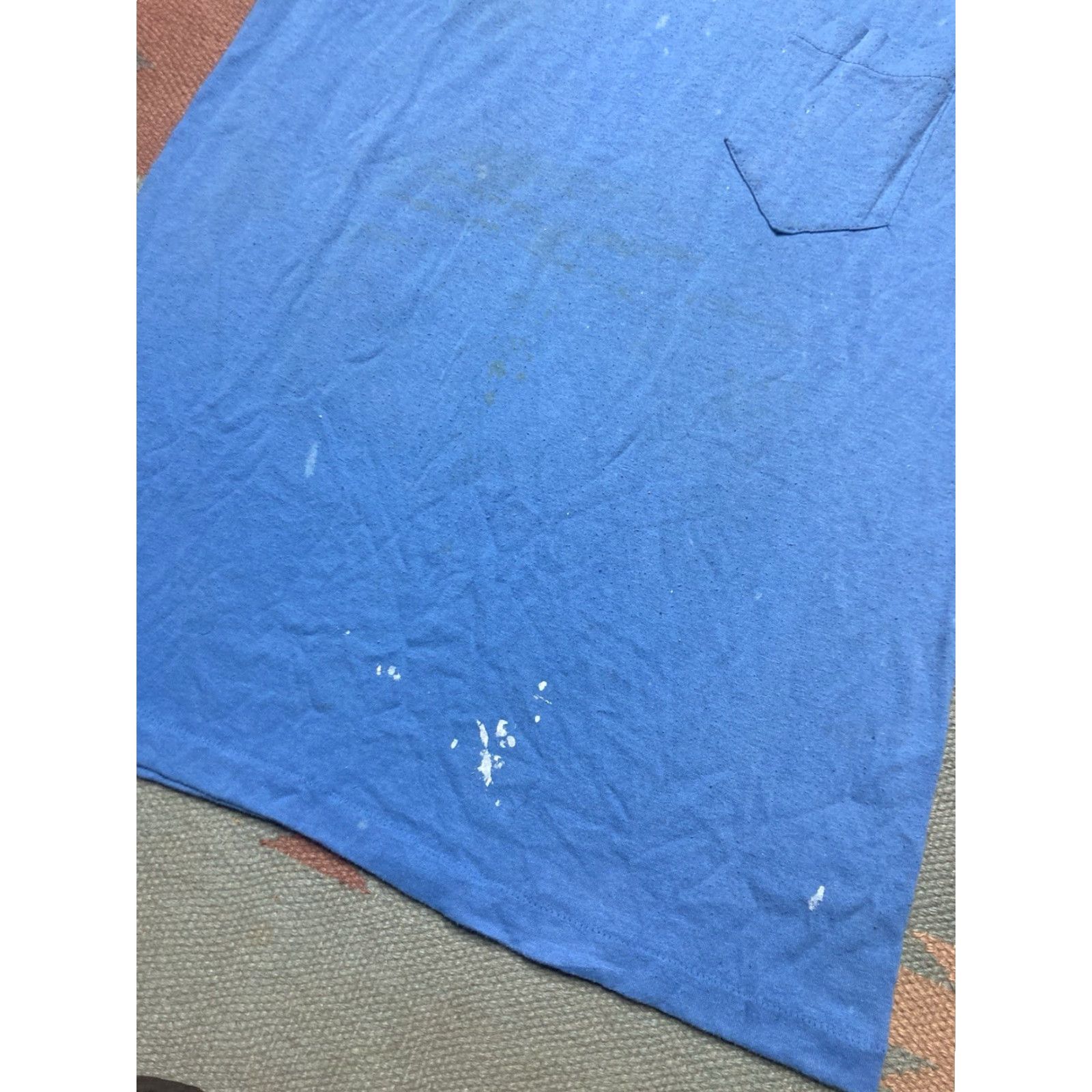 Vintage VINTAGE 80s Sleeveless Pocket T Shirt Blue Large Men Size US L / EU 52-54 / 3 - 2 Thumbnail