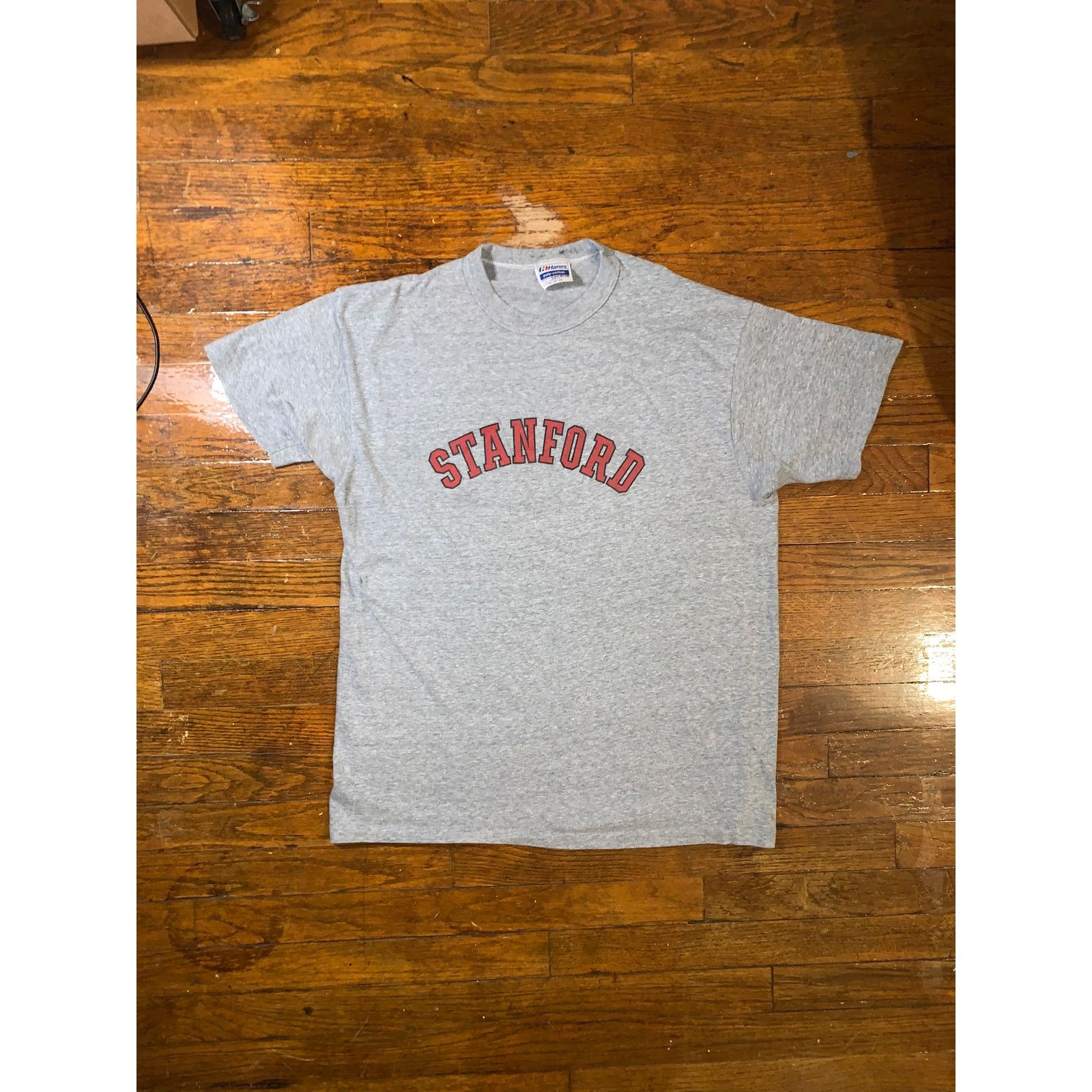 NCAA × Vintage Vtg Stanford University T Shirt XL Gray Single Stitch USA Size US XL / EU 56 / 4 - 1 Thumbnail