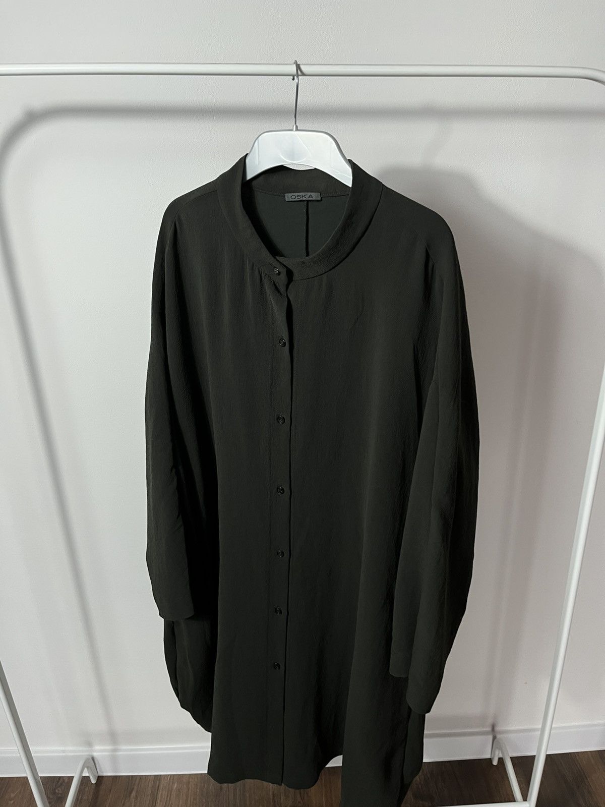 OSKA OSKA Dark Green Oversized Long Shirt Dress Size 3 Size L / US 10 / IT 46 - 5 Thumbnail