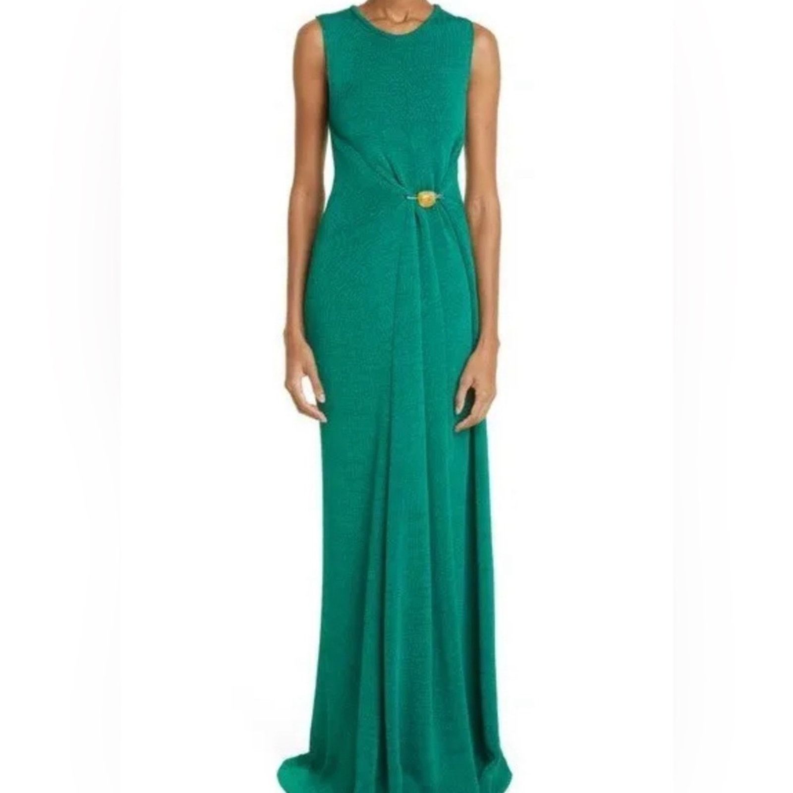 Proenza Schouler PROENZA SCHOULER Embellished Knitted Maxi Dress Green SZ.  L | Grailed