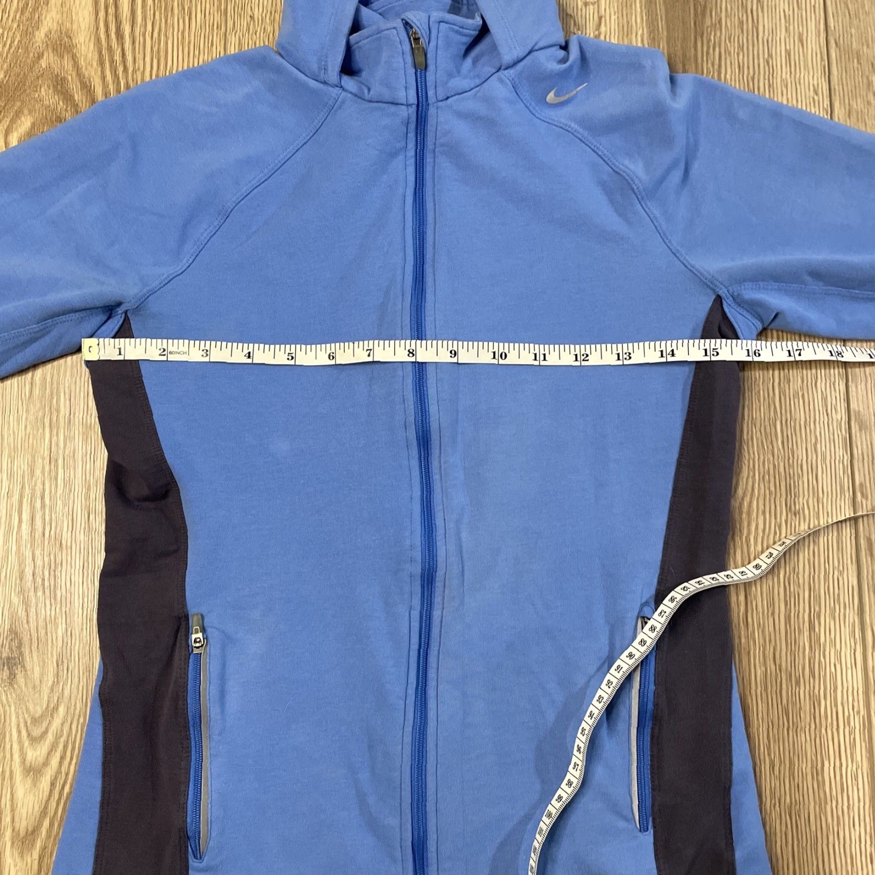 Nike Nike Dri-FIT Running Jacket Women’s S Blue Full Zip Hooded Activewear Sportswear Size S / US 4 / IT 40 - 4 Thumbnail