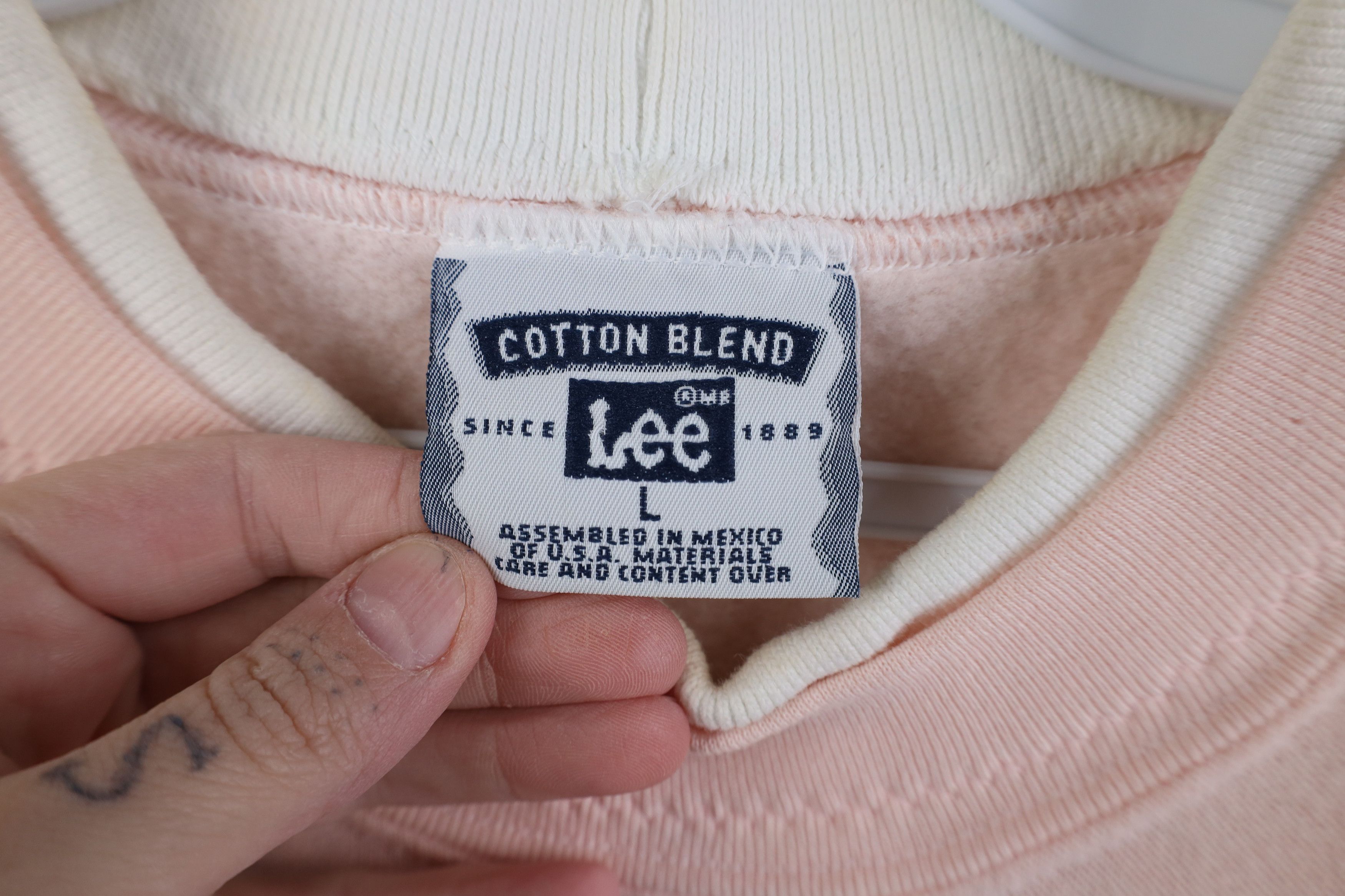 Vintage Vintage 90s Streetwear Butterfly Layered Sweatshirt Pink Size L / US 10 / IT 46 - 8 Thumbnail