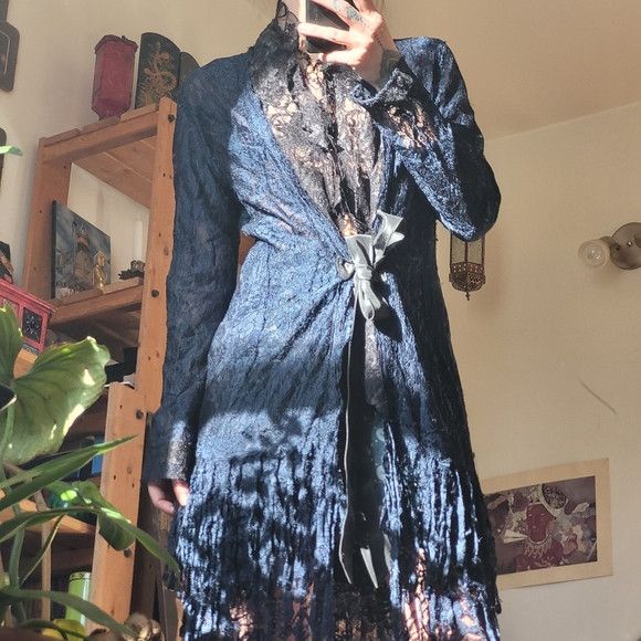 Marie Saint Pierre Maison Marie Saint Pierre Lace Waist Wrap Long Cardigan - 4 Size L / US 10 / IT 46 - 3 Thumbnail