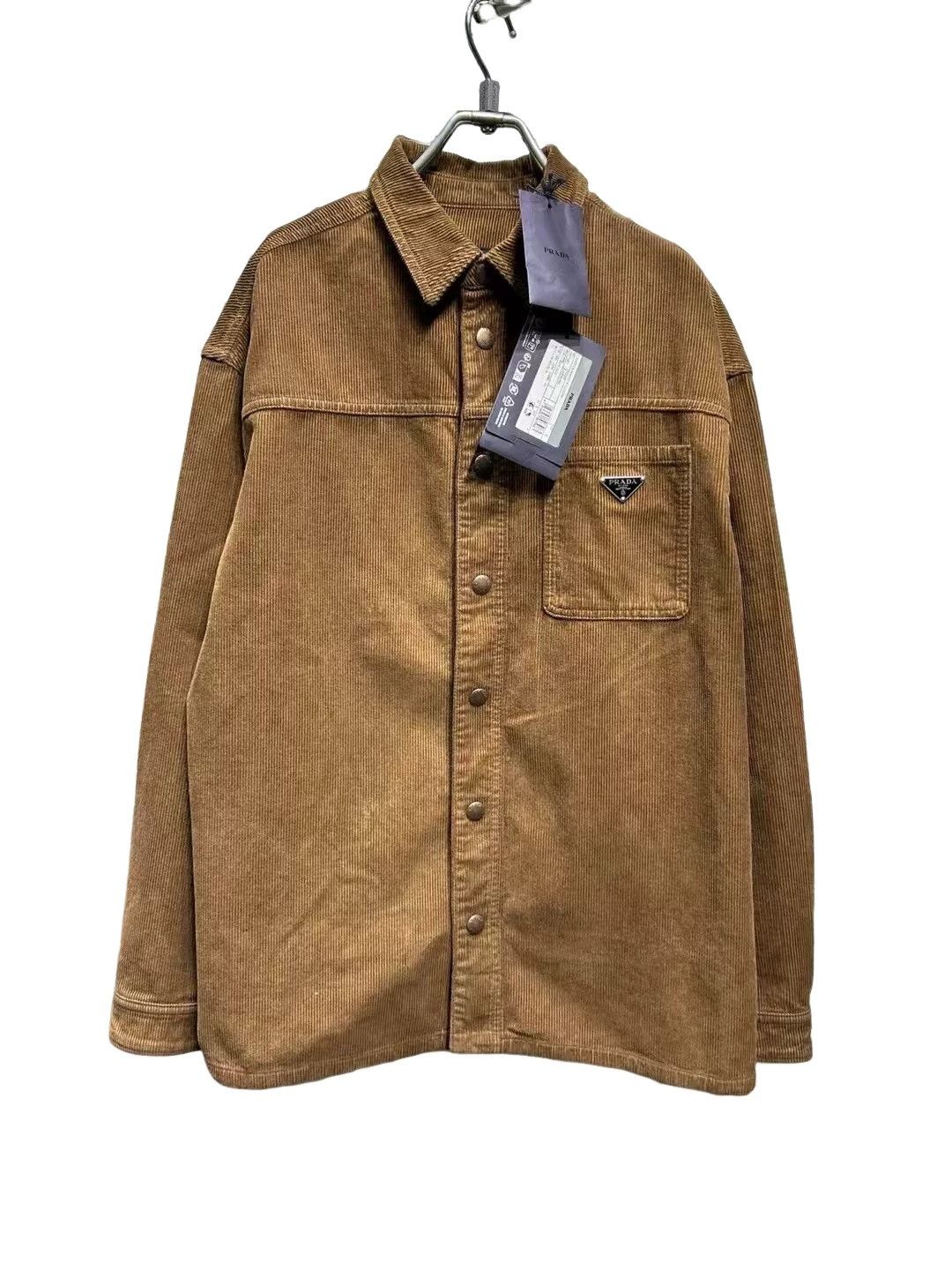Prada Prada Logo Corduroy Shirt Jacket Size S Size US S / EU 44-46 / 1 - 1 Thumbnail