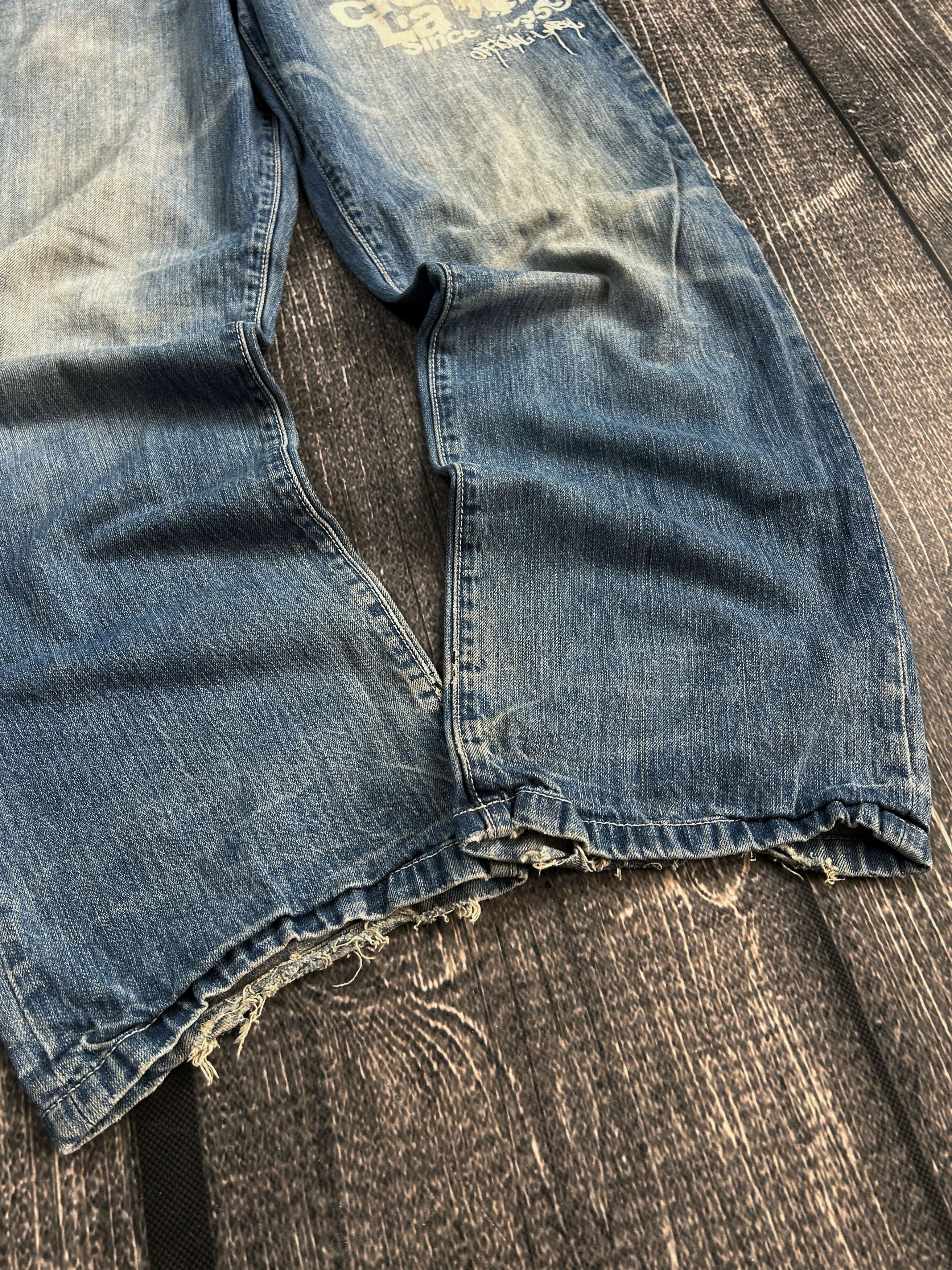 Japanese Brand VTG Baggy Rap SK8 JNCO Balenci Style Washed Jeans Y2K Size US 32 / EU 48 - 5 Thumbnail