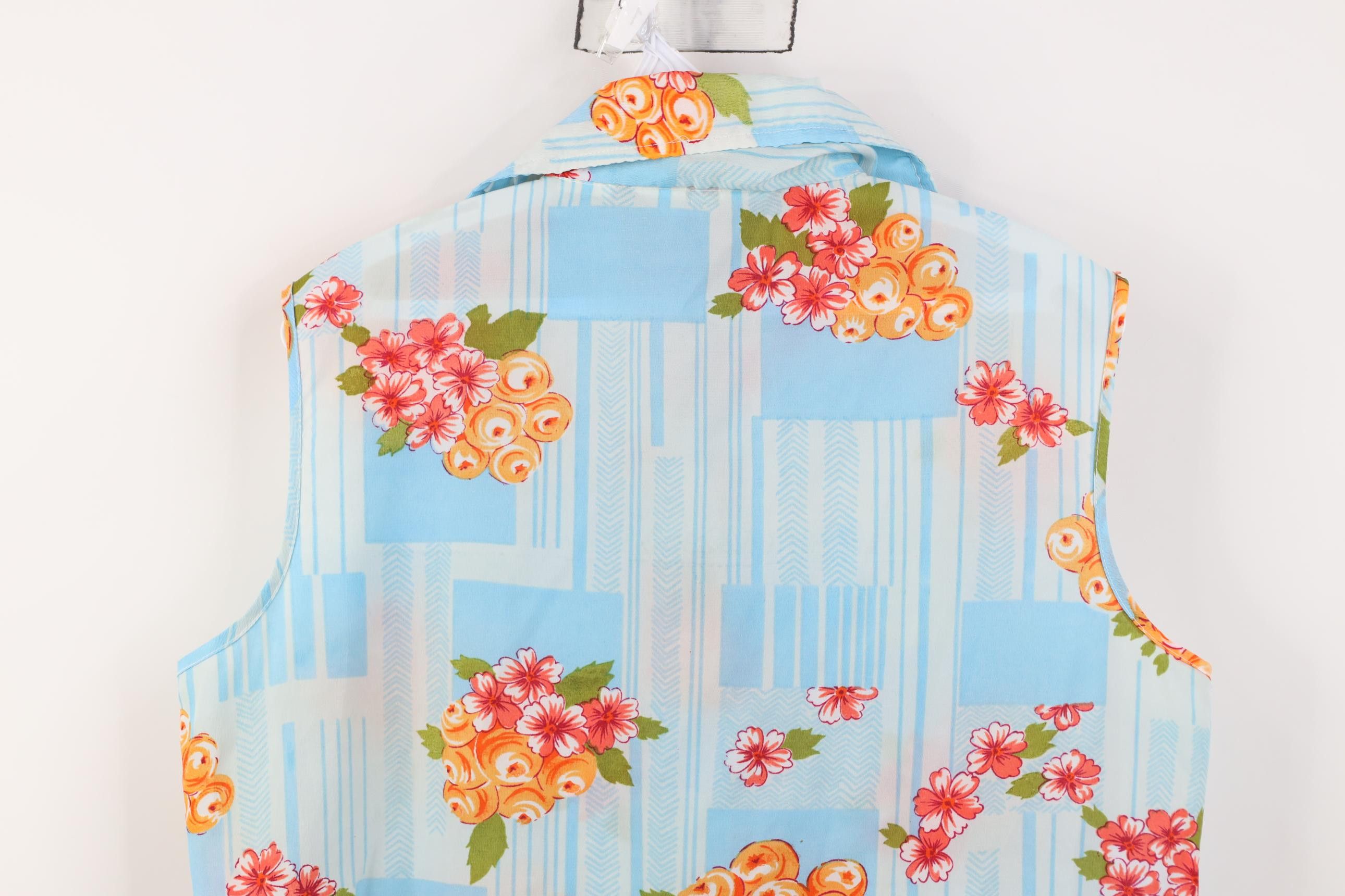 Vintage Vintage 70s Mid Century Modern MCM Sleeveless Collared Shirt Size XS / US 0-2 / IT 36-38 - 11 Thumbnail