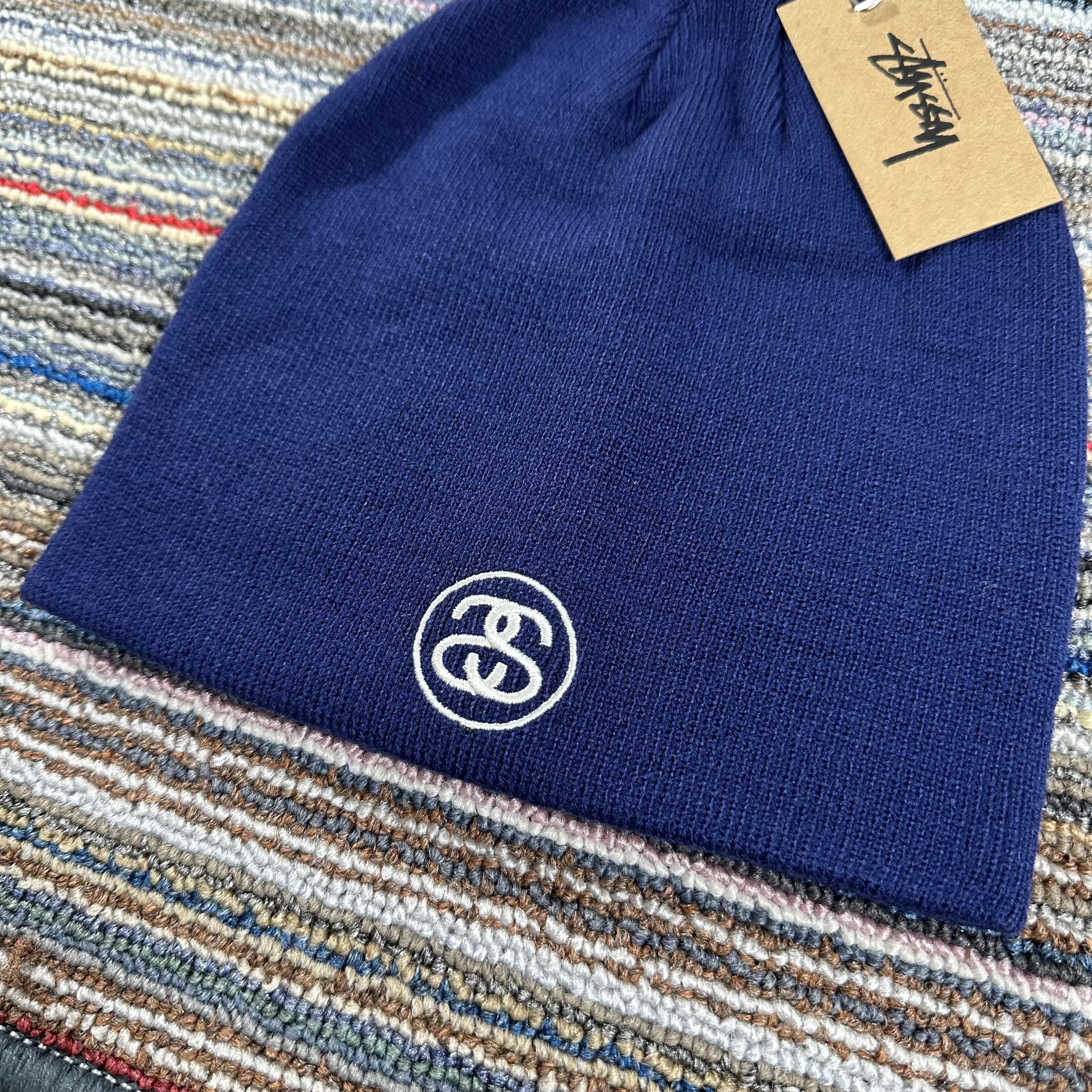 Stussy STUSSY SMALL SS LINK SKULLCAP BEANIE HAT / NAVY Size ONE SIZE - 2 Thumbnail