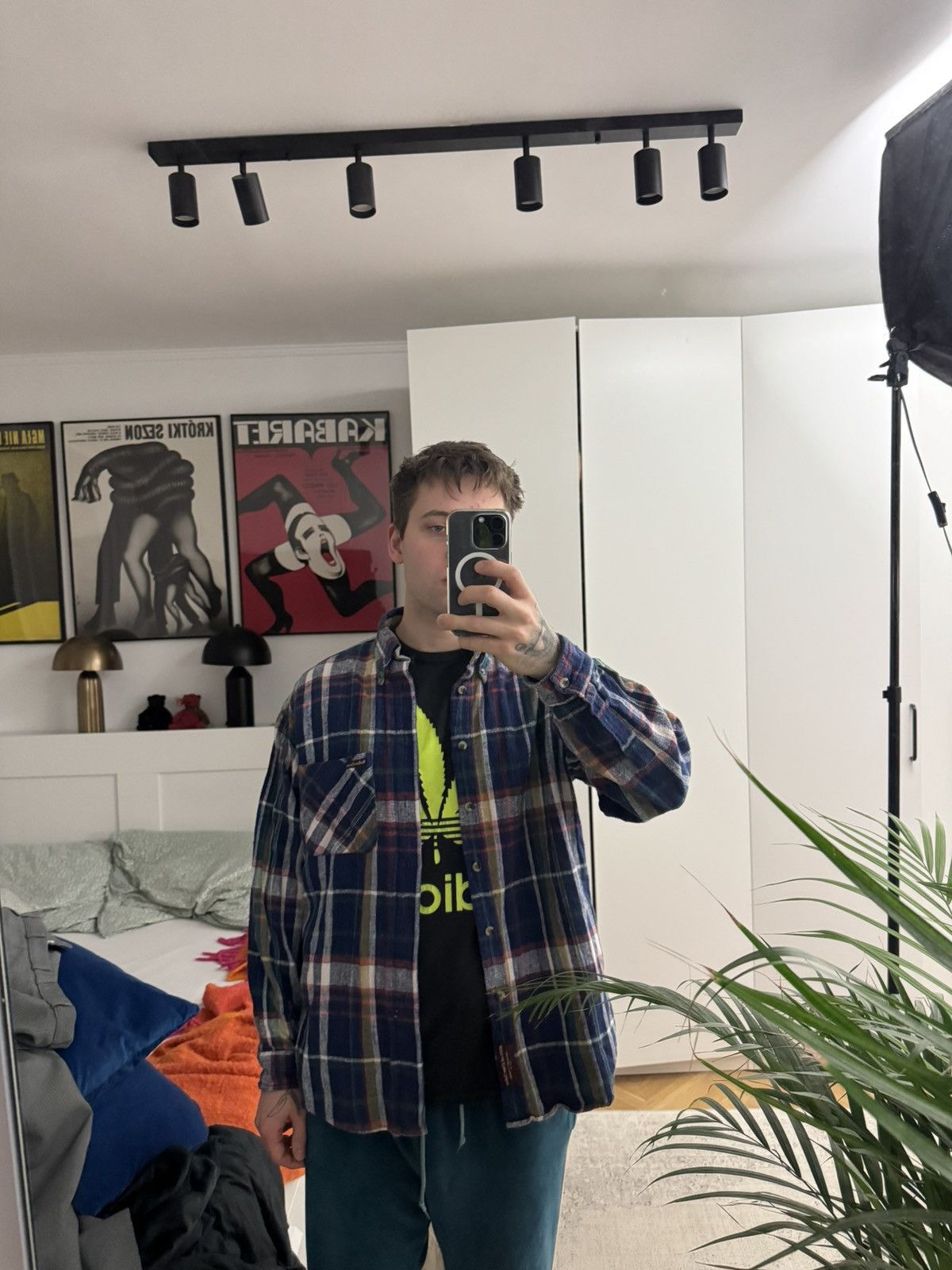 Marlboro Classics 90s Marlboro Classics Flannel Shirt Vintage Button Up Plaid Size US L / EU 52-54 / 3 - 4 Thumbnail