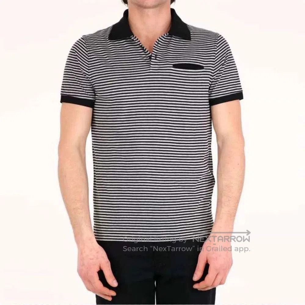 Saint Laurent Paris Saint Laurent Striped Polo Shirt Size XS. Size US S / EU 44-46 / 1 - 3 Thumbnail