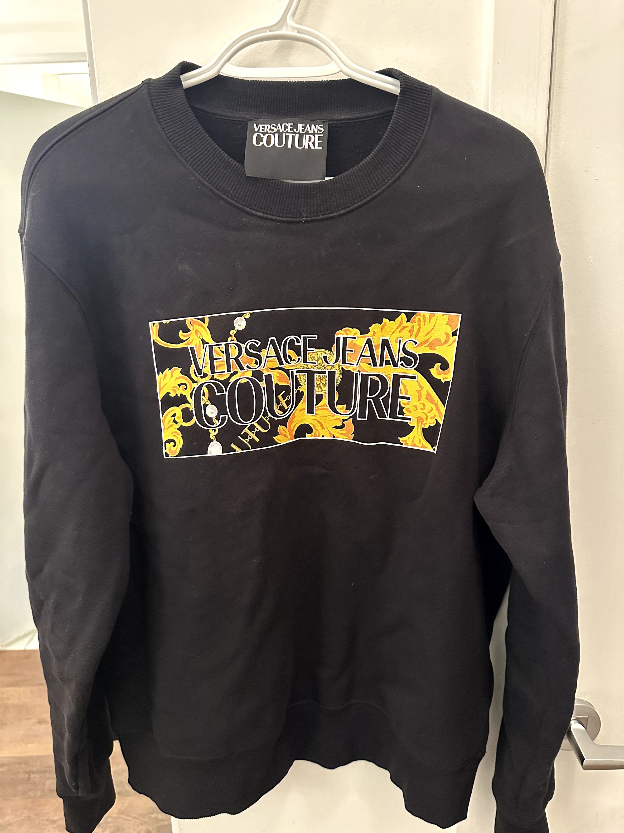 Versace Jeans Couture Versace Jeans Couture Baroque Logo Sweatshirt Size US M / EU 48-50 / 2 - 1 Thumbnail
