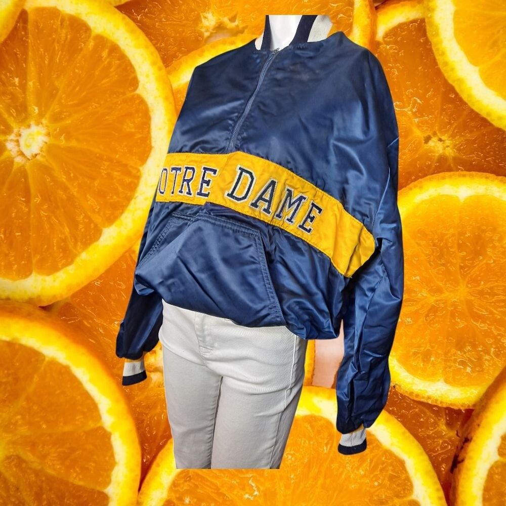 Delong DeLong Notre Dame Pullover Jacket Vintage Windbreaker Half Z Size US L / EU 52-54 / 3 - 6 Thumbnail