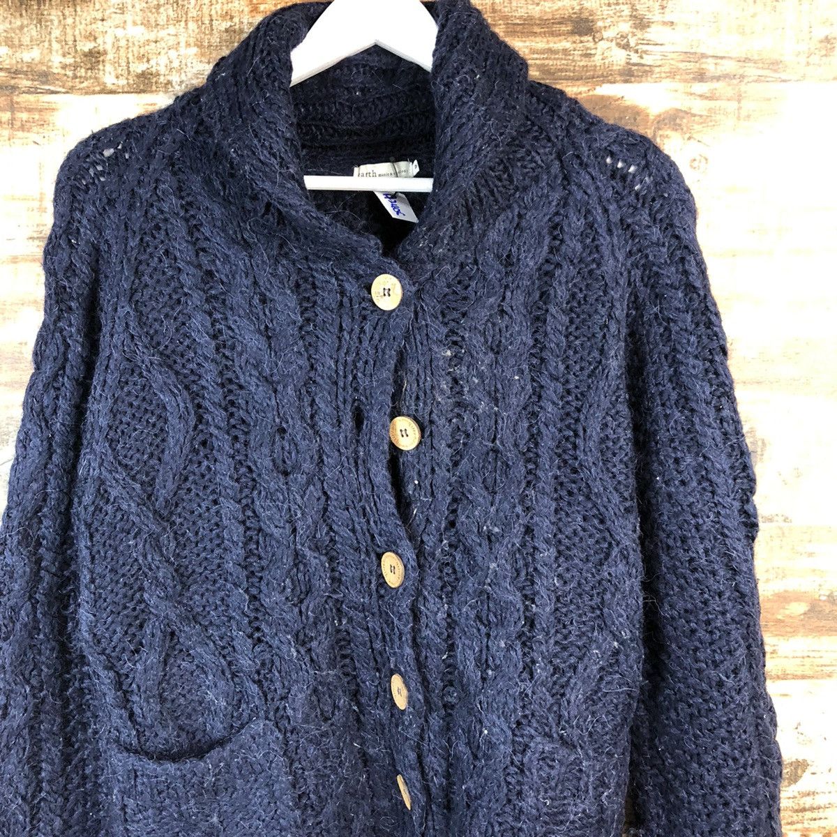 Homespun Knitwear Earth Music & Econolgy mohair Dark Blue Knitwear #A2406 Size M / US 6-8 / IT 42-44 - 5 Thumbnail