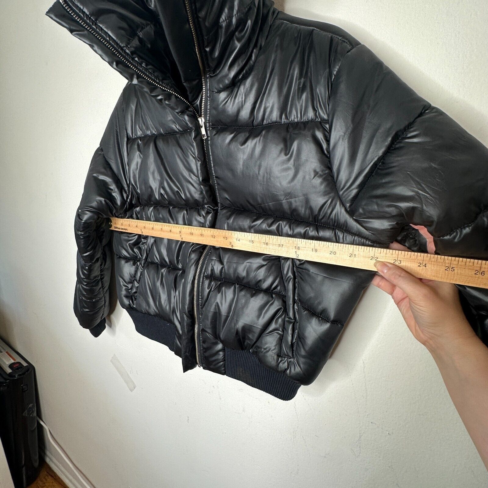 REVOLVE Lovers + Friends Black Satin Jacket Banded Hem & Cuff Zip L Size L / US 10 / IT 46 - 9 Thumbnail