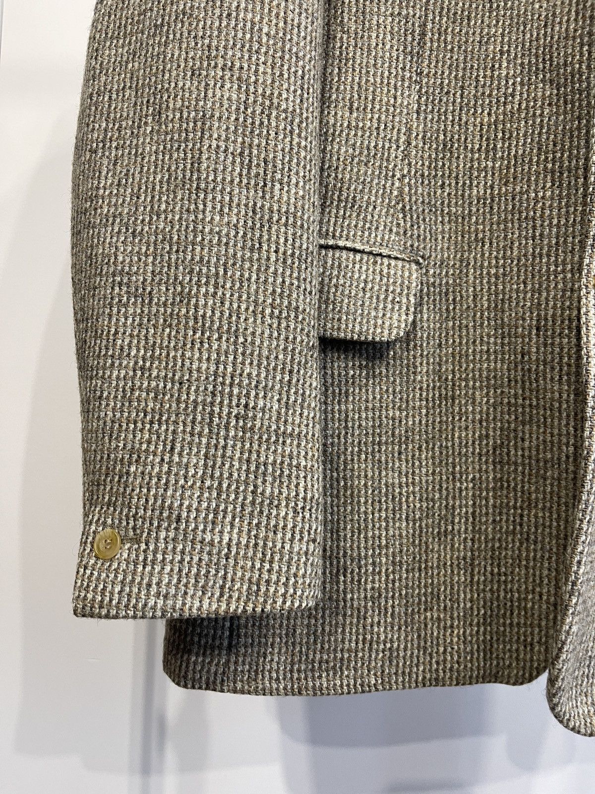 Harris Tweed 🔥Harris tweed wool blazer beige sport coat jacket 40L Size 40L - 6 Thumbnail
