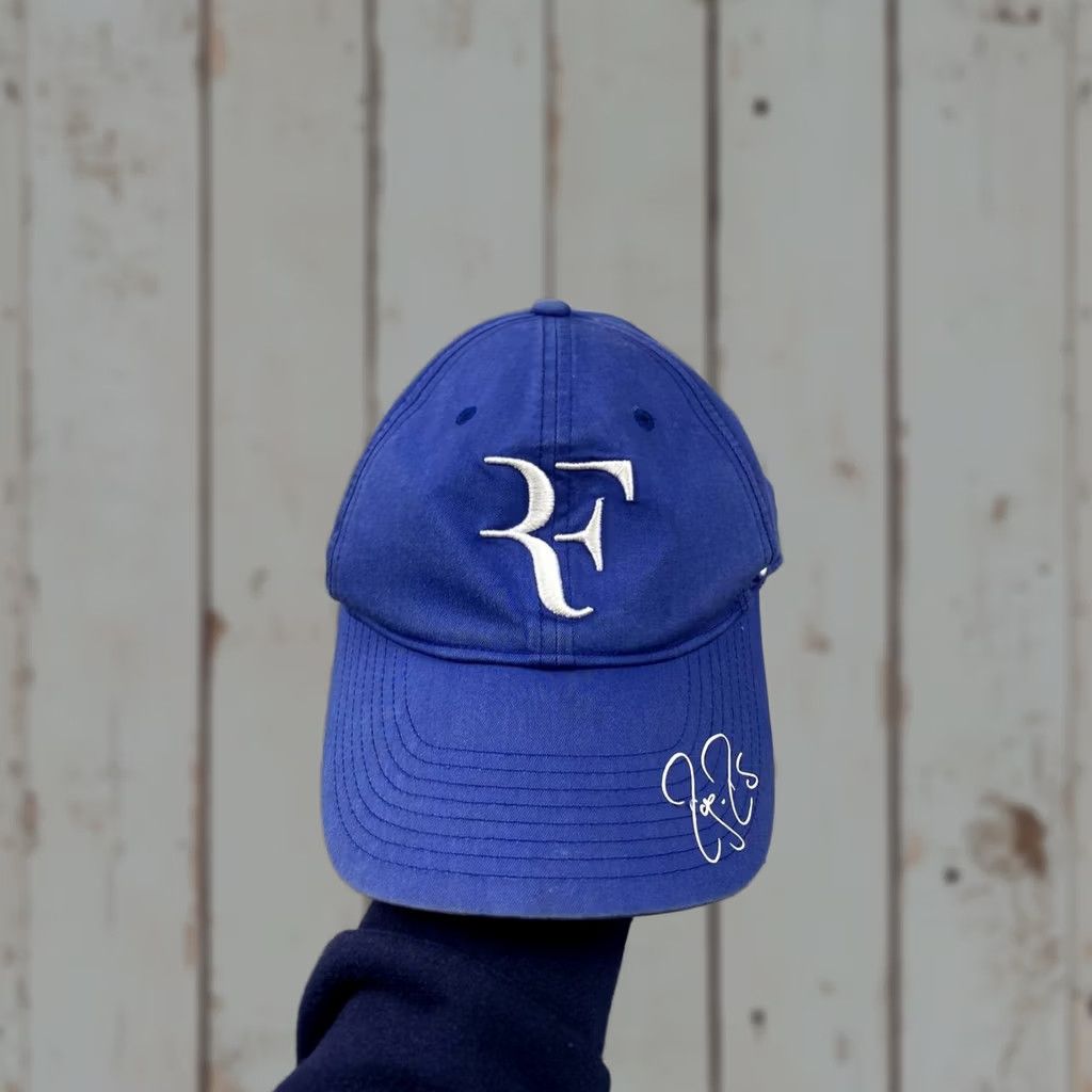 Nike Nike AeroBill Roger Federer RF Baseball Cap Men Blue Logo Cap Sports Casual One Size Adjustable Summer Spring Fall Size ONE SIZE - 1 Thumbnail