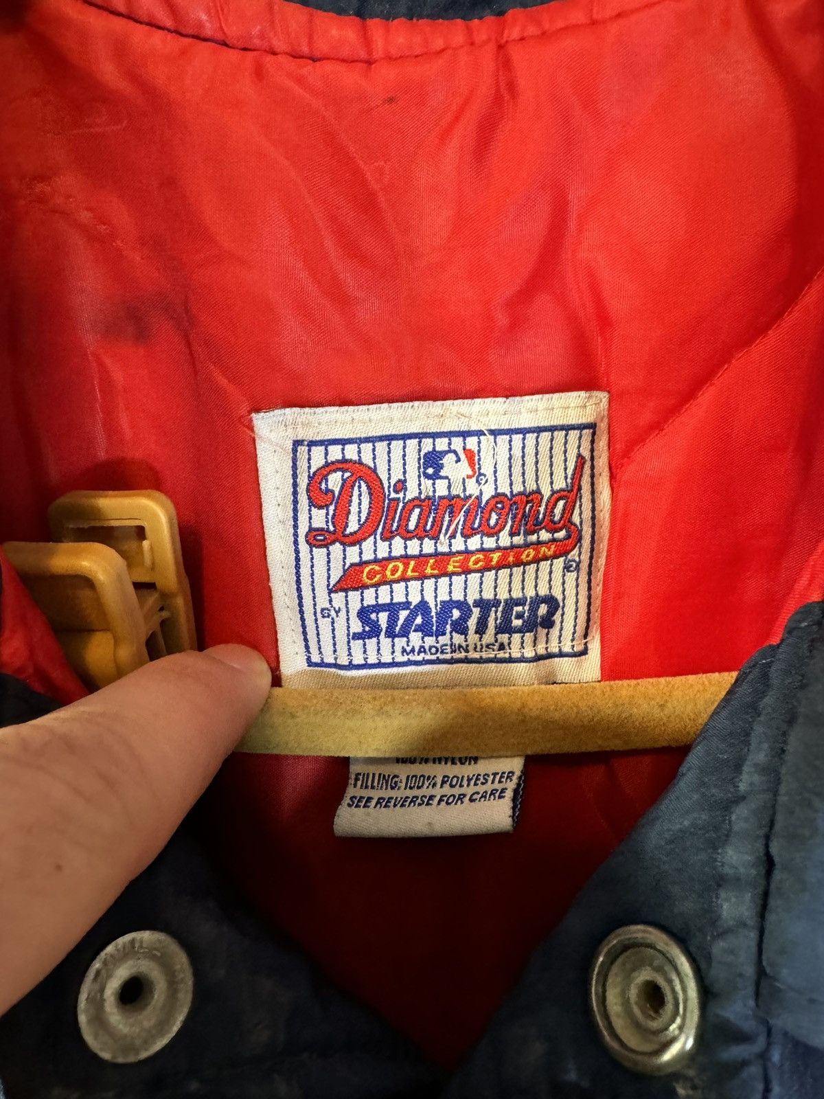 Starter × Vintage Vintage Cleveland Indians Diamond Collection Starter Jacket Size US XL / EU 56 / 4 - 6 Thumbnail