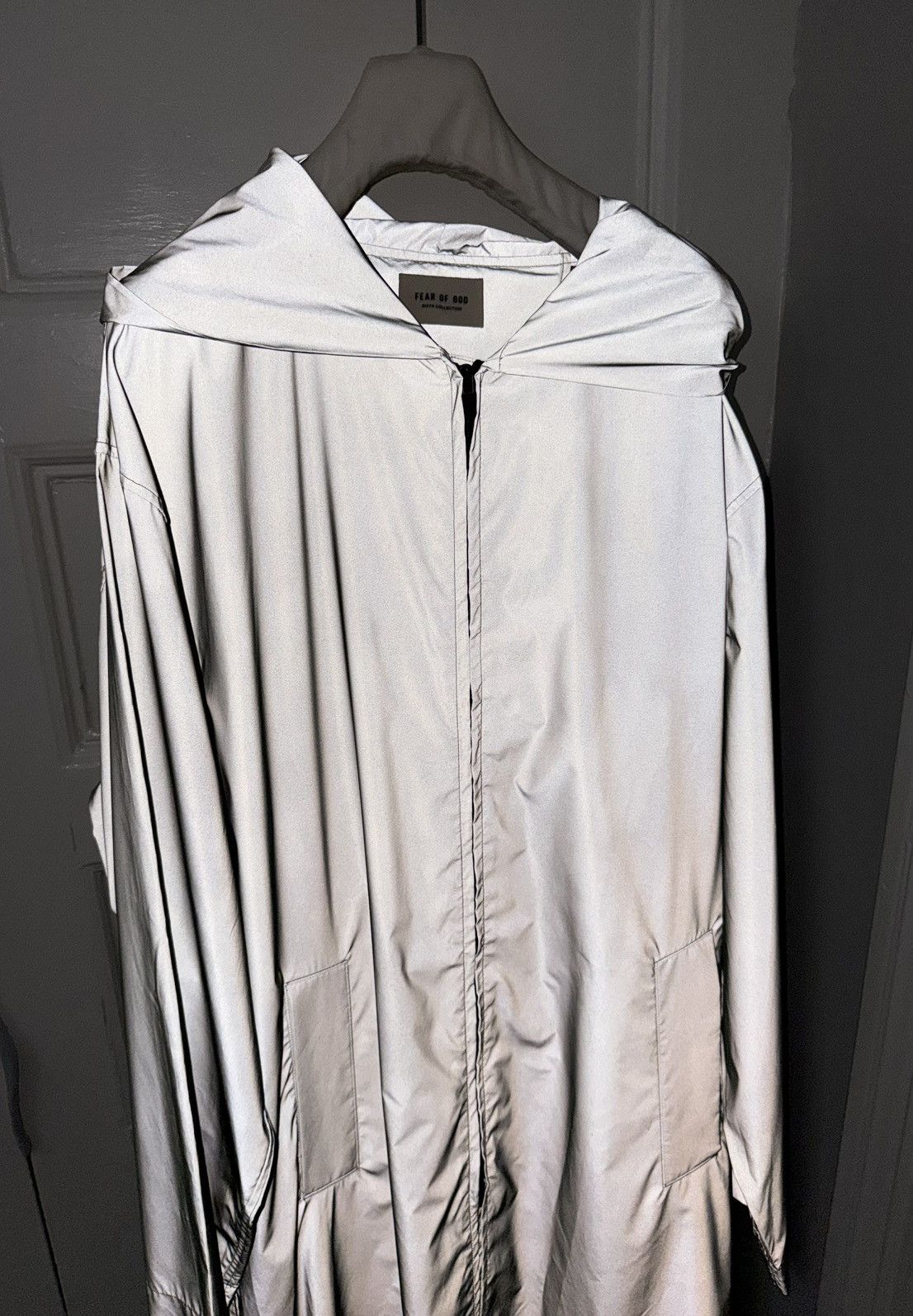 Fear of God FOG iridescent reflective nylon hooded raincoat, L, USA Size US L / EU 52-54 / 3 - 6 Thumbnail