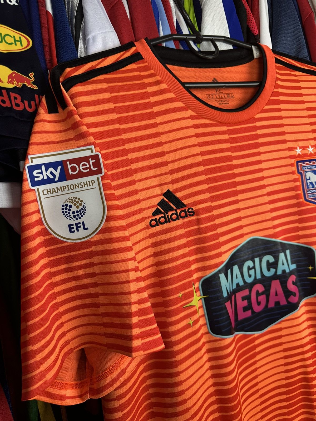 Adidas IPSWICH TOWN MATCH WORN JERSEY 2018 2019 ADIDAS NATHAN #15 Size US XL / EU 56 / 4 - 3 Thumbnail