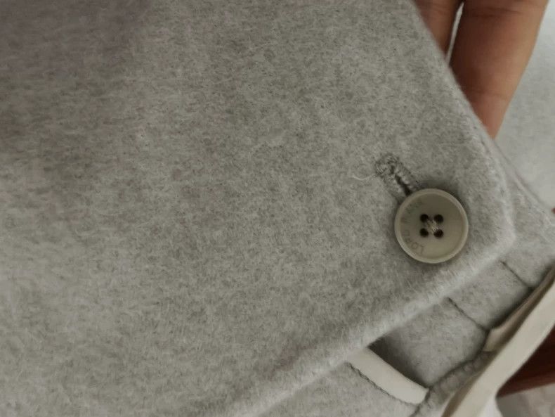 LORO PIANA Gray cashmere skirt