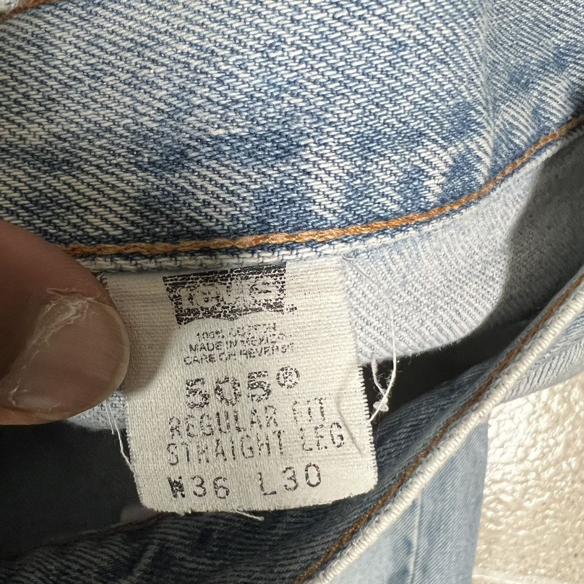 Levi's Vintage Levi's 505 Distressed Straight Jeans Made in Mexico Size US 34 / EU 50 - 9 Thumbnail
