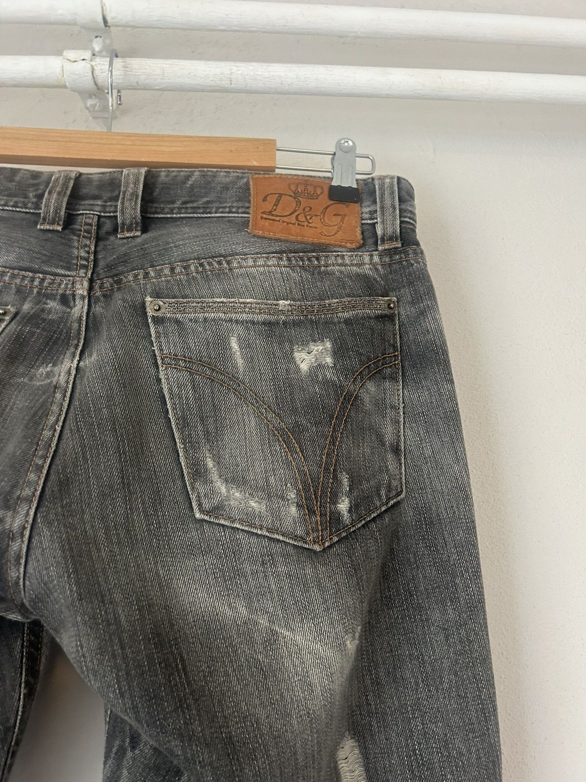 Dolce & Gabbana Distressed Black Wash Denim Jeans Size US 34 / EU 50 - 10 Thumbnail