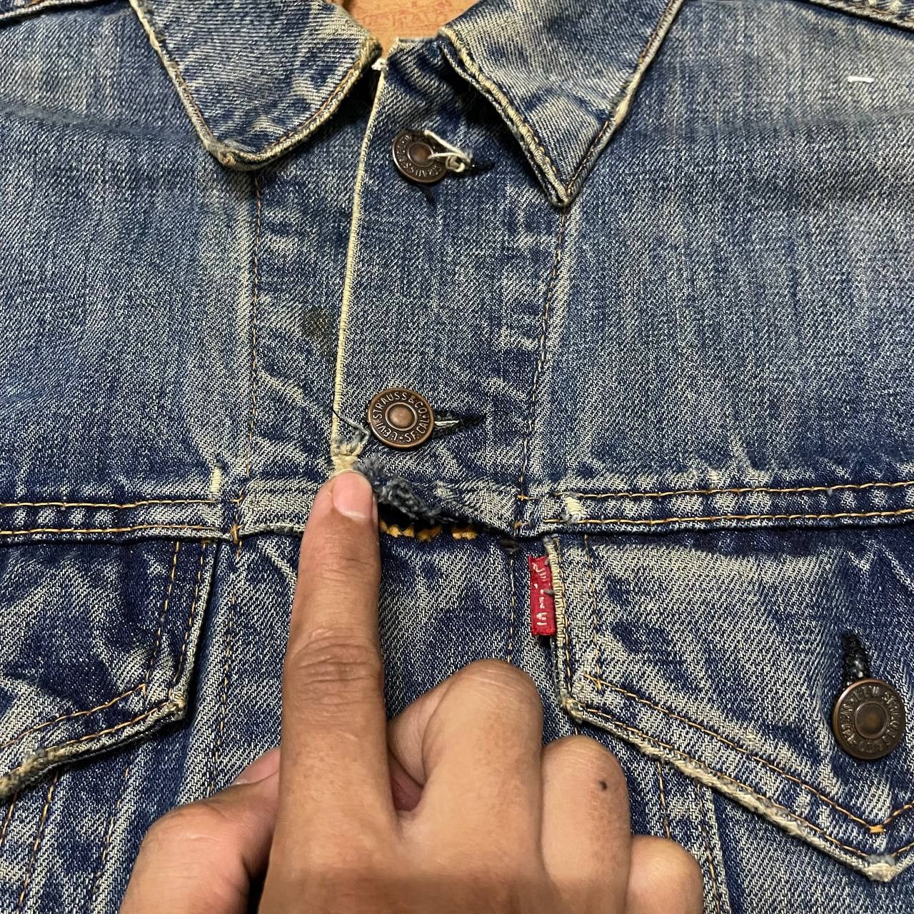 Levi's Vtg 60's Levis Type 3 Big E Denim Jacket Trashed Distressed Size US M / EU 48-50 / 2 - 9 Thumbnail