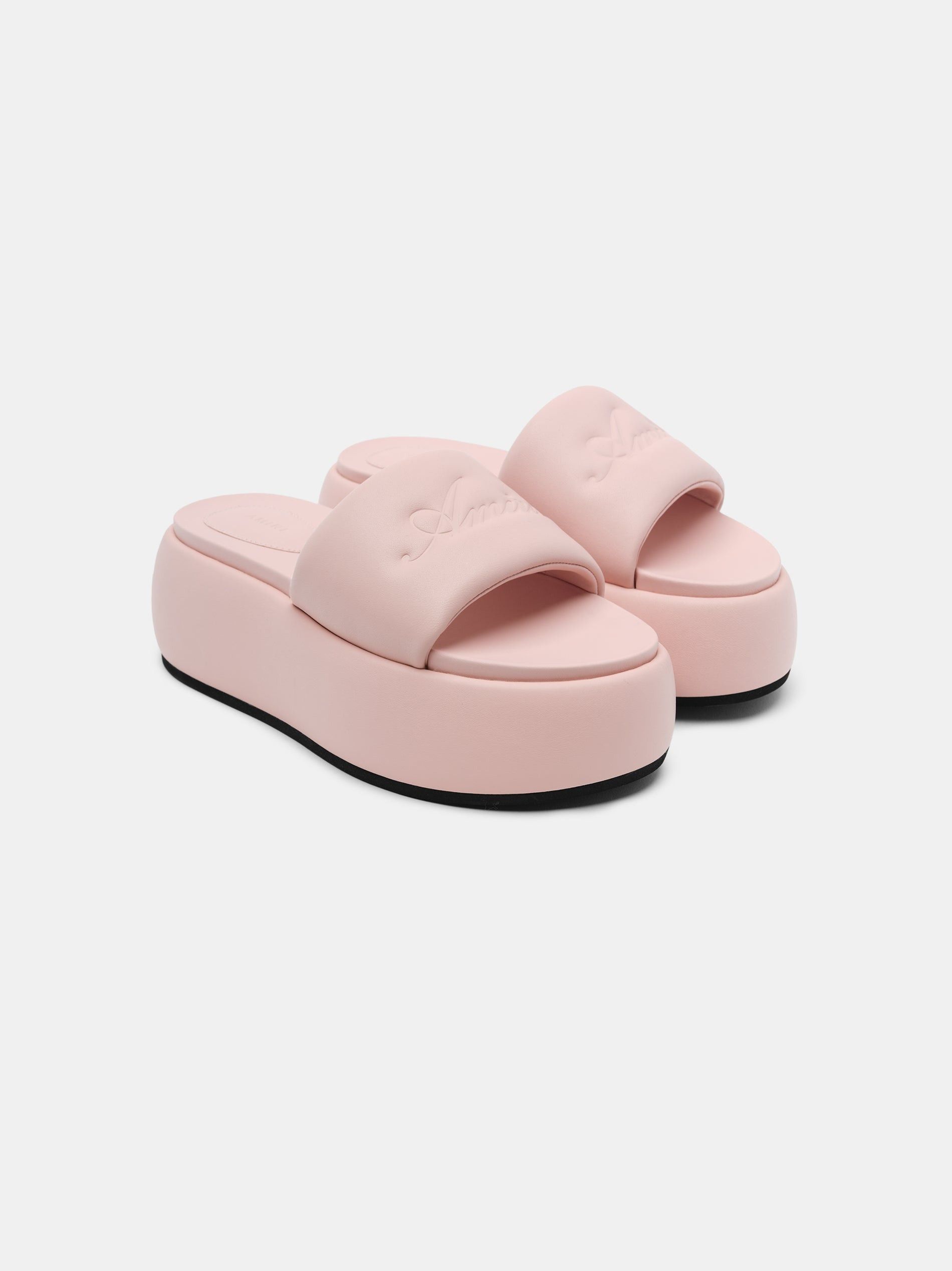 Amiri oc11z0525 Script Platform Sandals in Pink Size US 8 / IT 38 - 2 Thumbnail