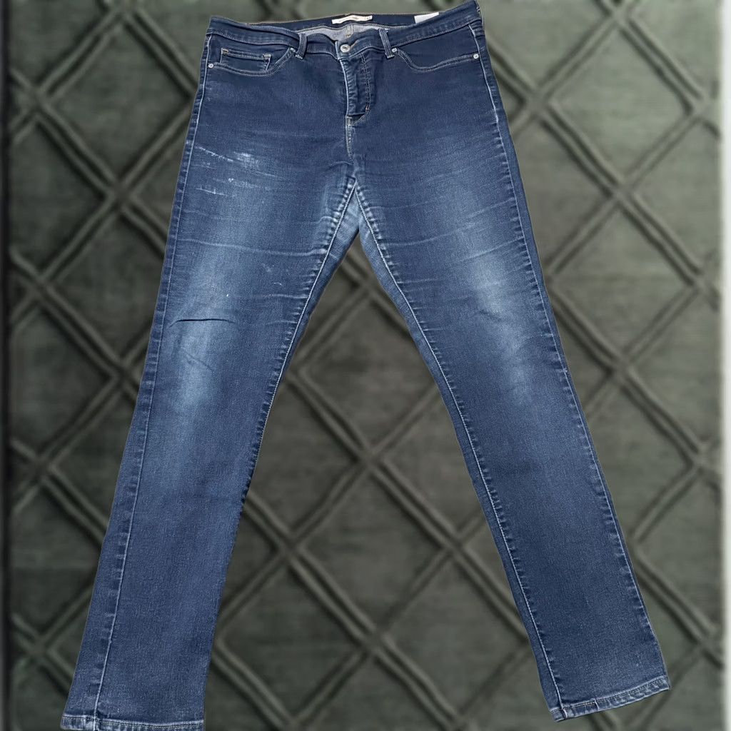 Levi's Levi's 311 Shaping Skinny Jeans Women's 32 Dark Wash Denim Slim Zip Fly - Stains Jeans Blue Women 90s Vintage Style Size 24" / US 00 / IT 34 - 1 Thumbnail