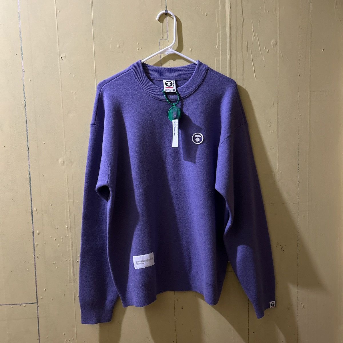 Aape AAPE By A Bathing Ape Logo Crewneck Sweater in Purple Size US M / EU 48-50 / 2 - 1 Thumbnail