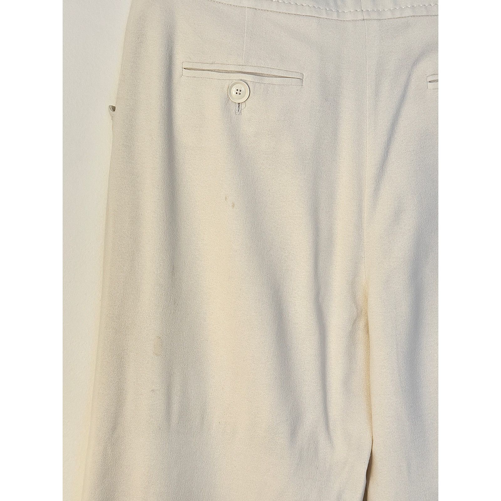 Dior Christian Dior Women's Ivory Viscose Wool Blend Trousers Size 34" / US 12 / IT 48 - 6 Thumbnail