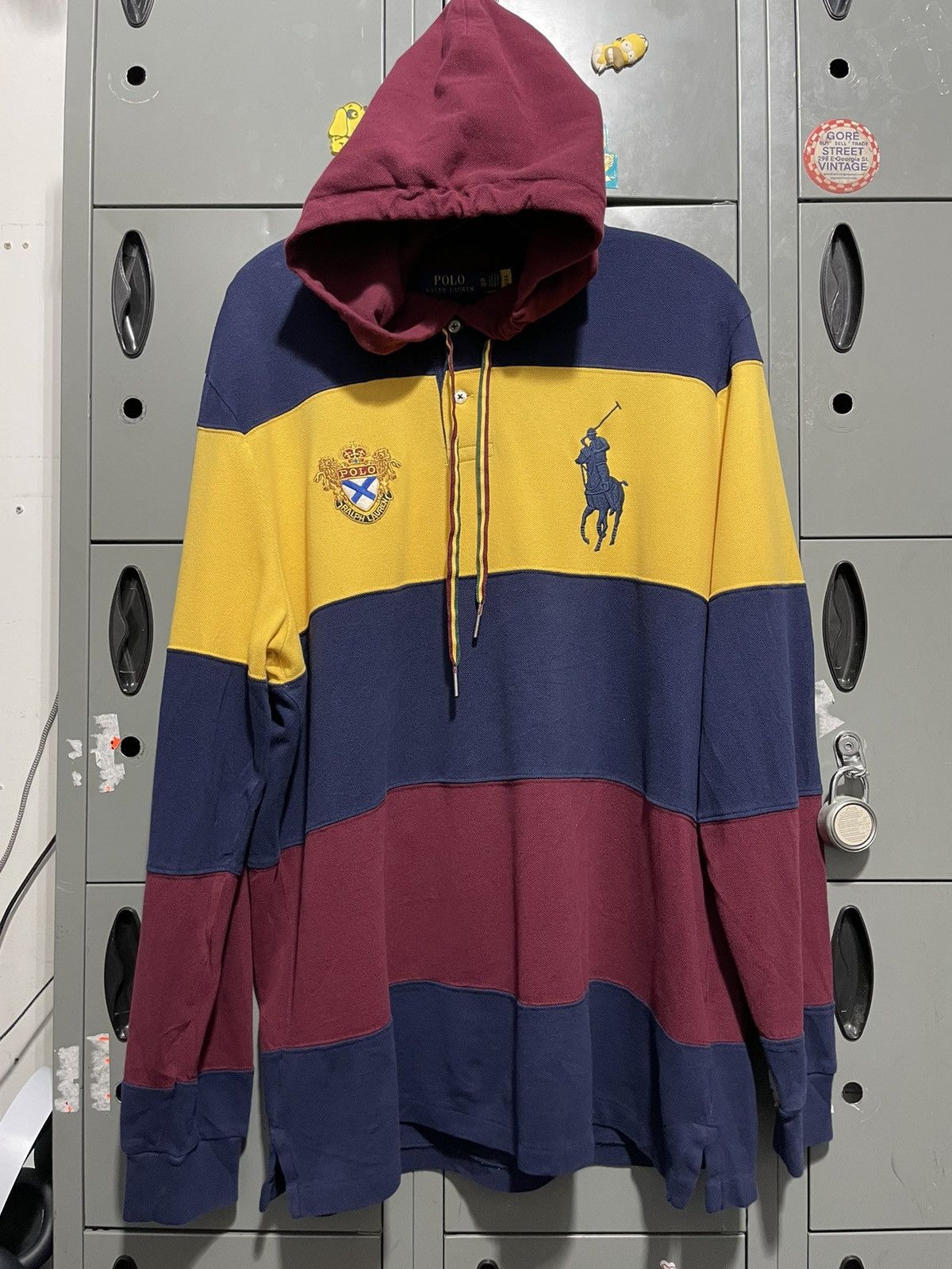 Polo Ralph Lauren Polo color stripe block big pony crest embroidered midweight Size US XL / EU 56 / 4 - 1 Thumbnail