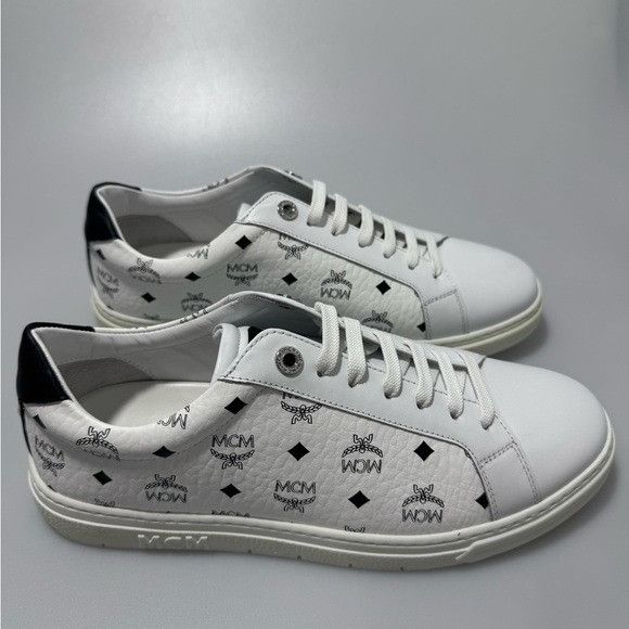 MCM MCM Terrain Low Top Sneakers White Black Men’s Size 7 Size US 7 / EU 40 - 4 Thumbnail