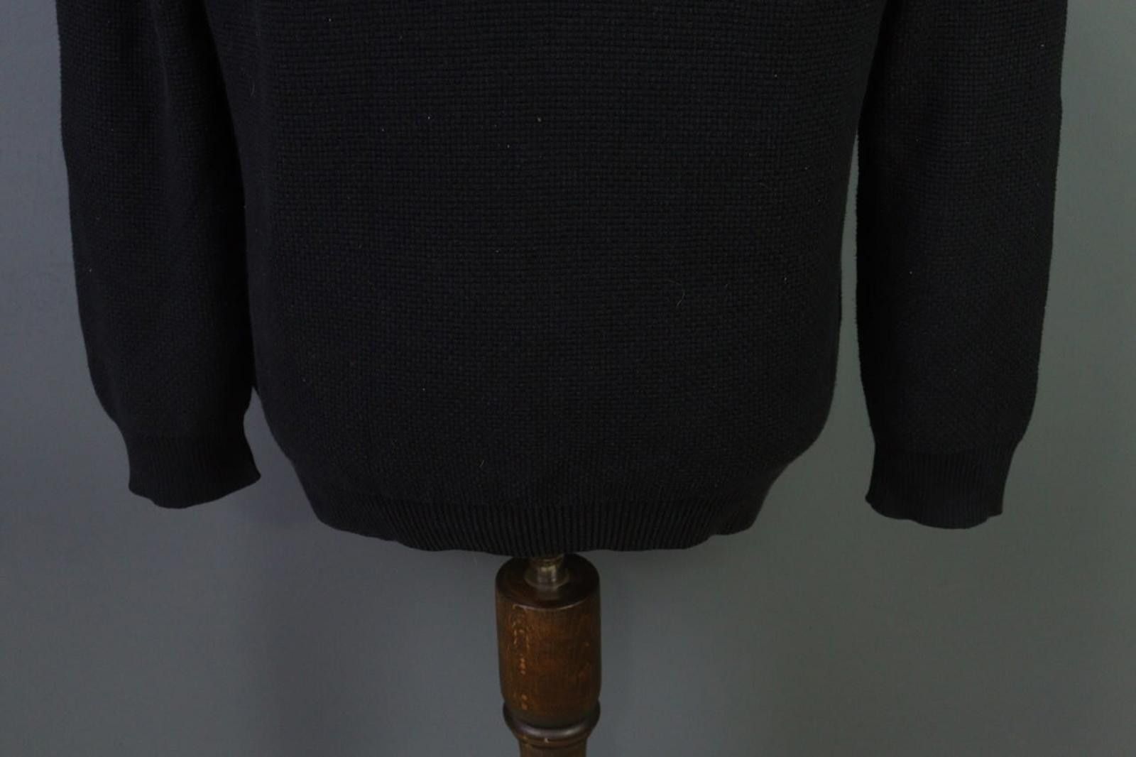Lacoste Lacoste Black Knitted Crew Neck Relaxed Fit Pullover Sweater Size US M / EU 48-50 / 2 - 12 Thumbnail