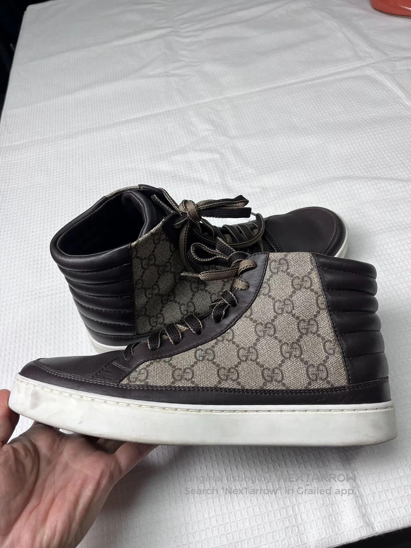 Gucci Gucci All-Over Print High-Top Sneakers. Size US 7.5 / EU 40-41 - 3 Thumbnail