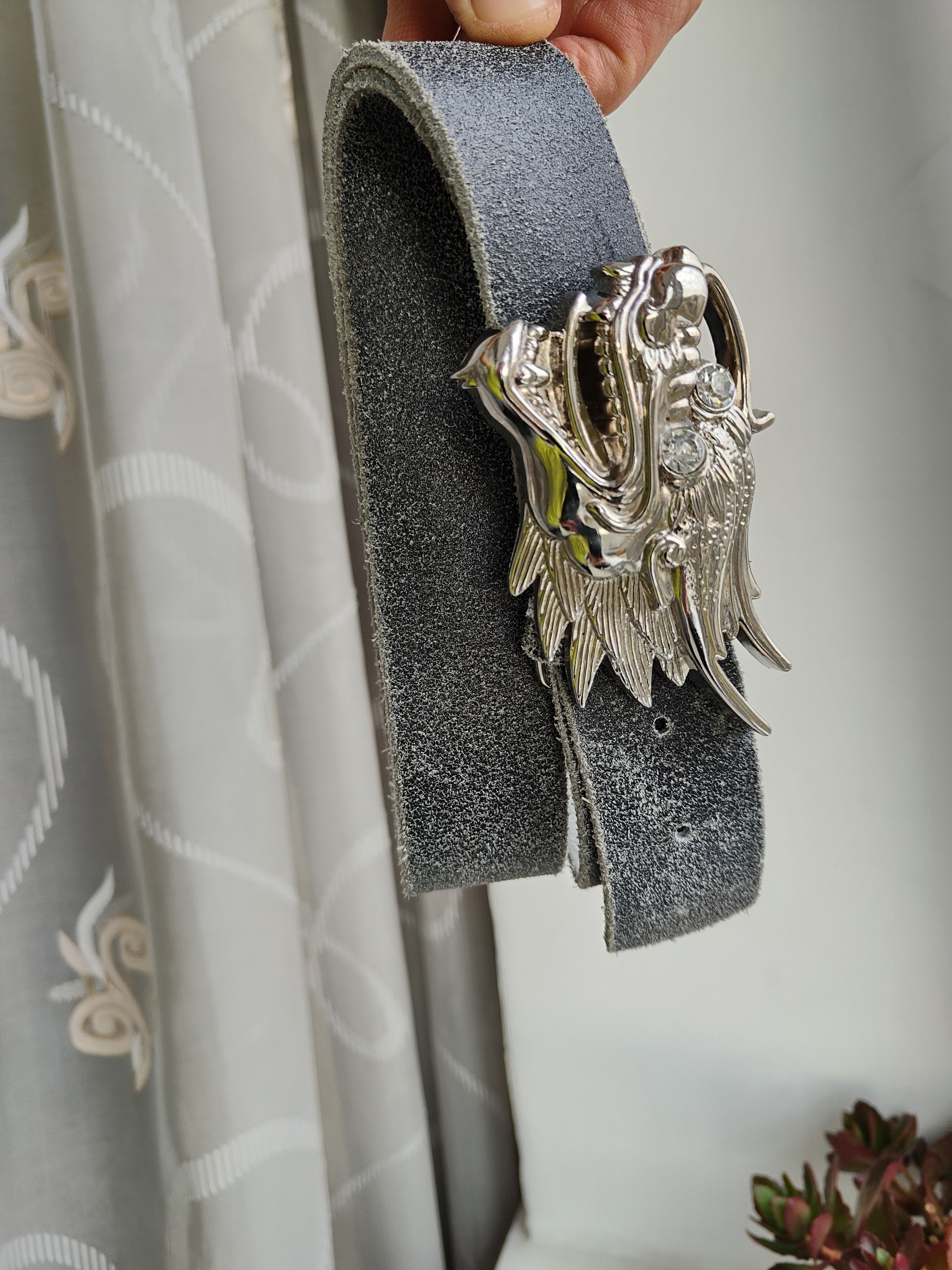 Japanese Brand Vintage Leather Belt Buckle Dragon Crazy Japan Belts Size ONE SIZE - 8 Thumbnail