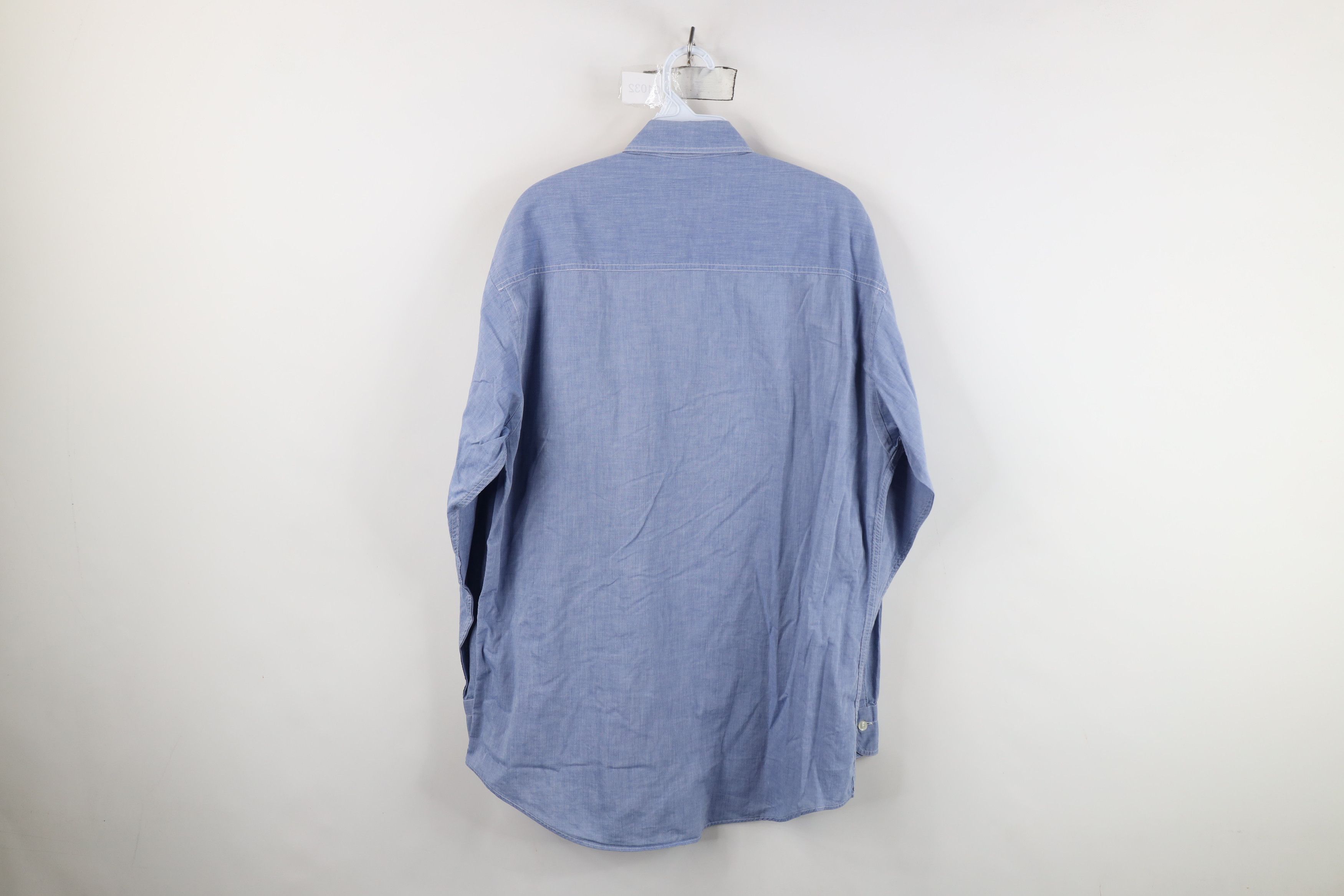 Vintage Vintage 60s Streetwear Broadcloth Chambray Button Shirt USA Size US M / EU 48-50 / 2 - 11 Thumbnail