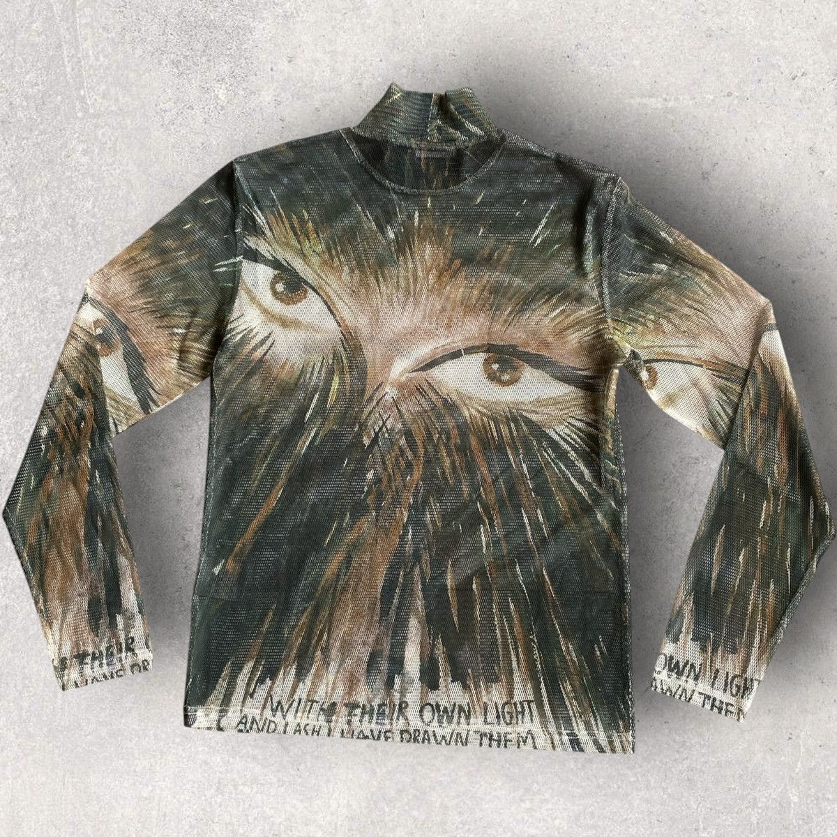 Dior Fall19 Dior Homme x Raymond Pettibon mesh long-sleeve top Size US S / EU 44-46 / 1 - 4 Thumbnail