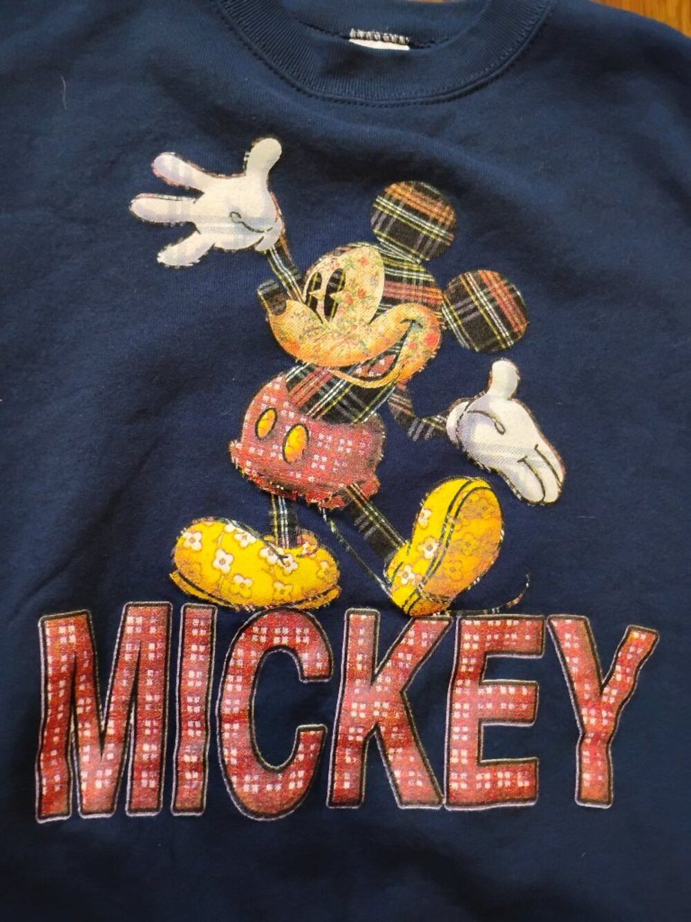 Disney Vintage Disney Mickey Mouse Plaid Crewneck Sweatshirt Size US XL / EU 56 / 4 - 1 Thumbnail