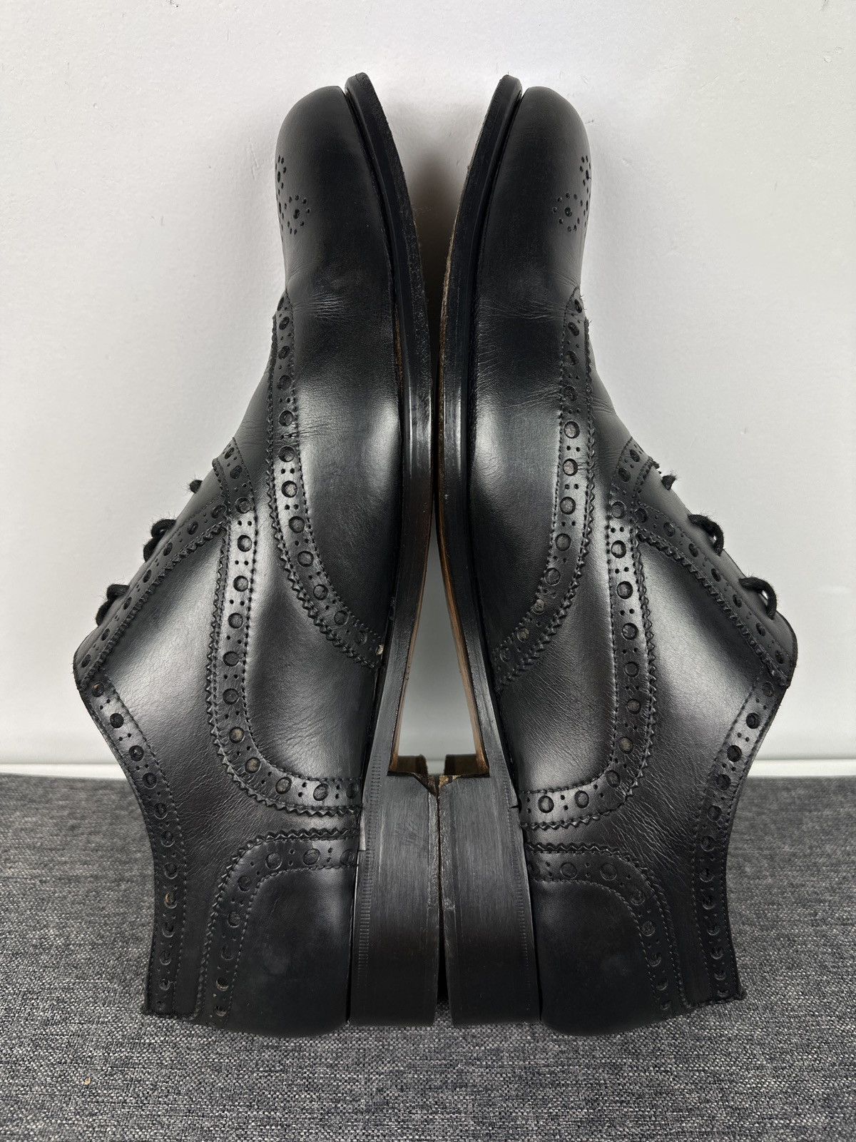 Other Vintage Calver Men’s Leather Wingtip Broque Oxford Shoes Size US 8.5 / EU 41-42 - 8 Thumbnail