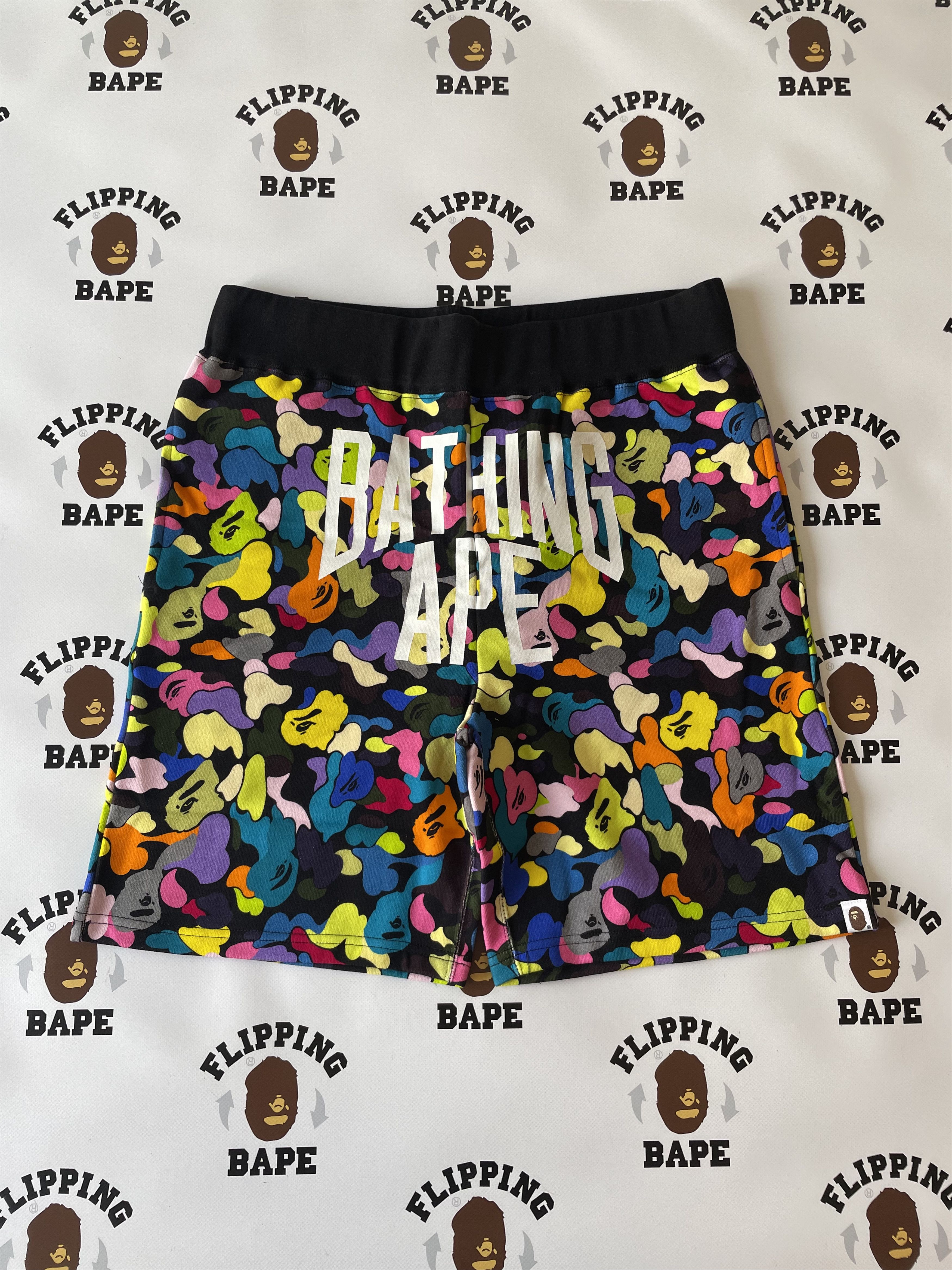 BAPE Sand Camo Multi Pocket Wide Fit Shorts Beige Men's