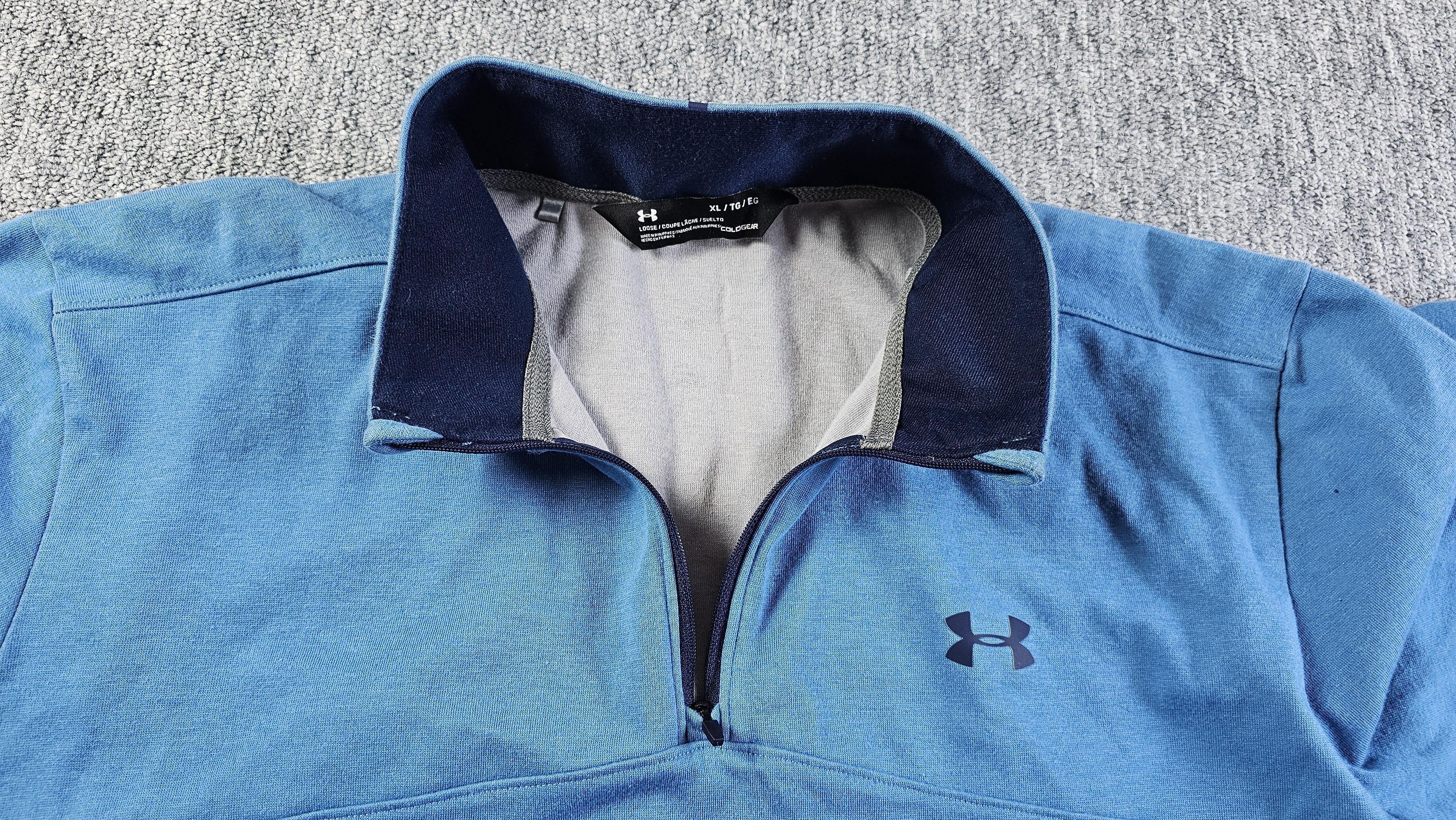 Under Armour Under Armour ColdGear 1/4 Zip Pullover Fleece Blue XL Size US XL / EU 56 / 4 - 4 Thumbnail