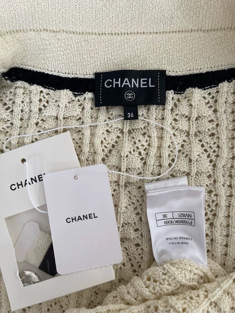 Chanel Chanel 24p black and white knitted cardigan coat Size XS / US 0-2 / IT 36-38 - 3 Thumbnail