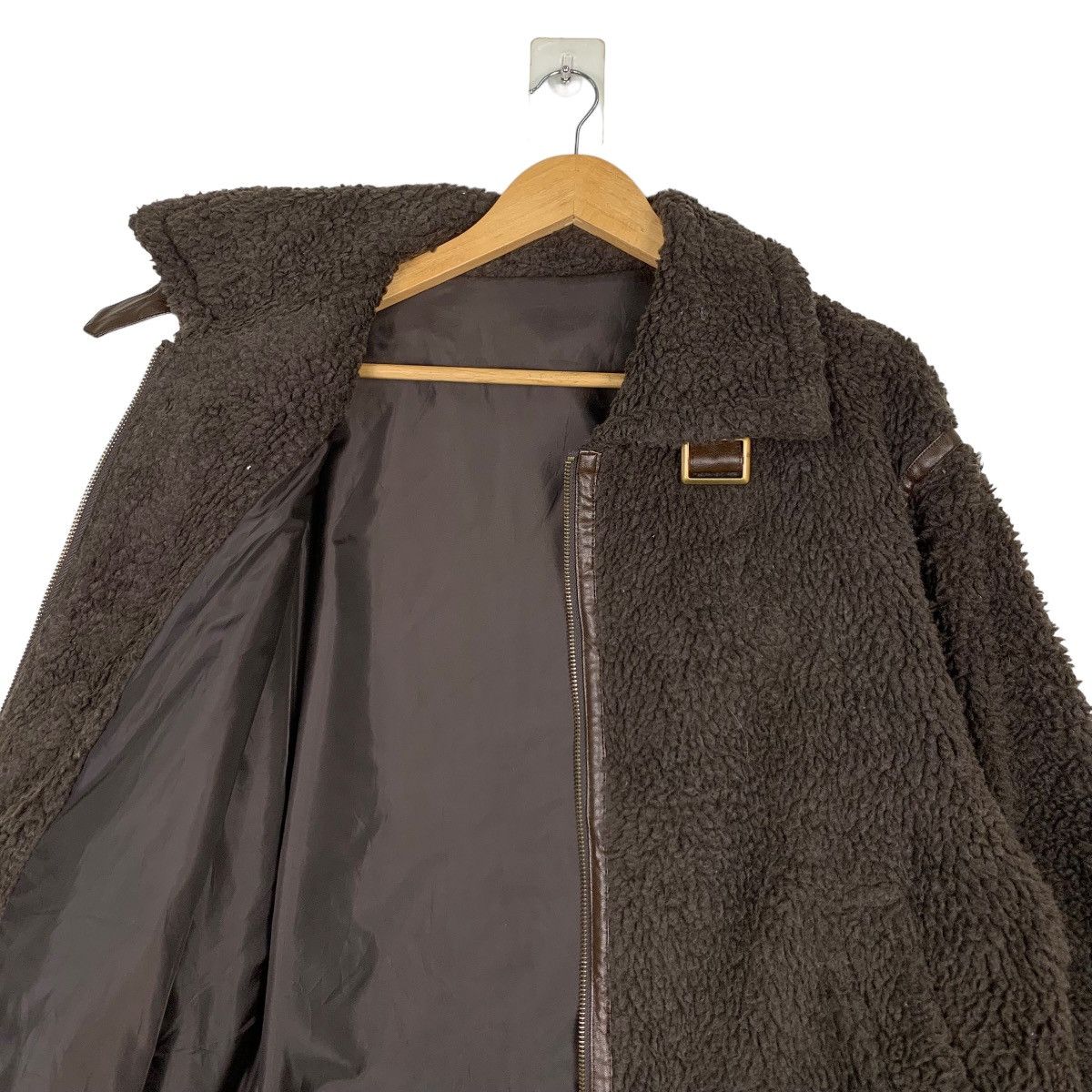 Japanese Brand LUNACION Deep Pile Brown Fleece Jacket #1058-C48 Size US M / EU 48-50 / 2 - 8 Thumbnail