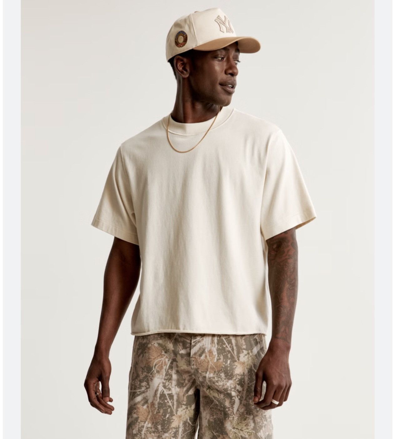 Zara Off White Tee