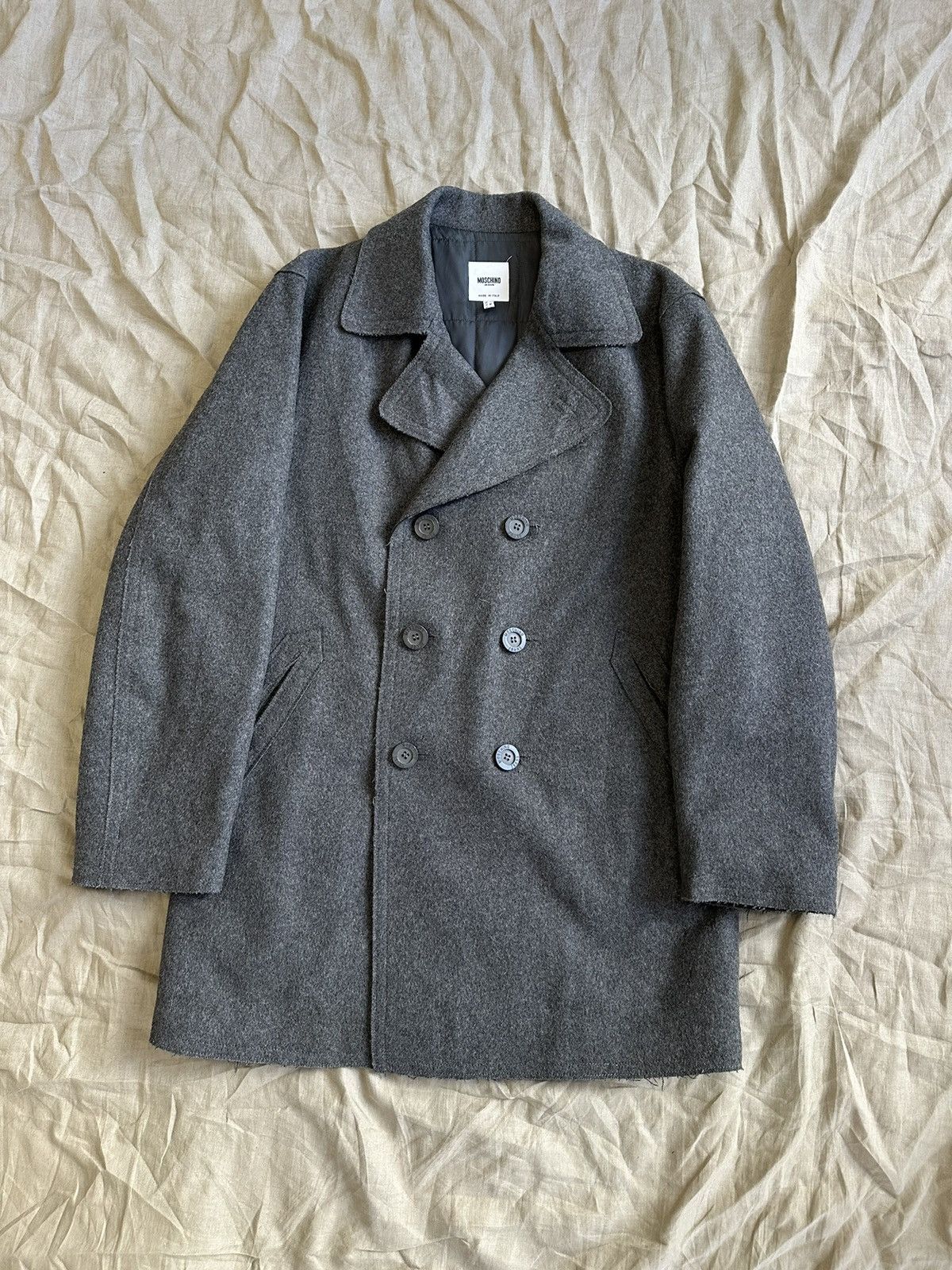 Moschino Moschino 90s Wool Pea Coat 3279AC Size US M / EU 48-50 / 2 - 2 Thumbnail