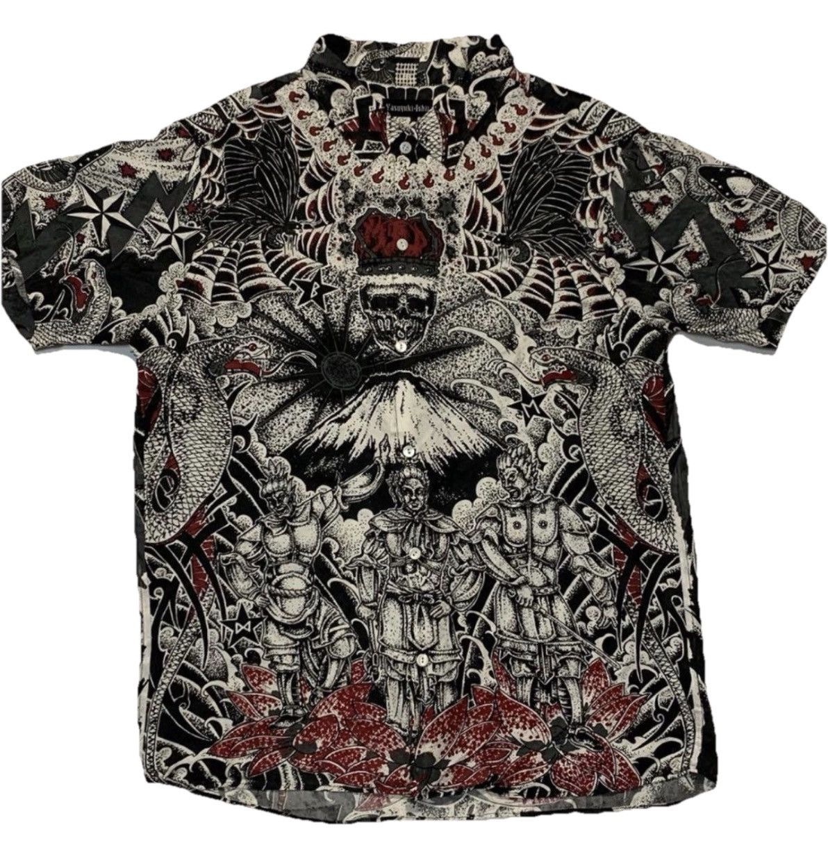 Yasuyuki Ishii YASUYUKI ISHII TATTOO EMBROIDERED SHIRT | Grailed