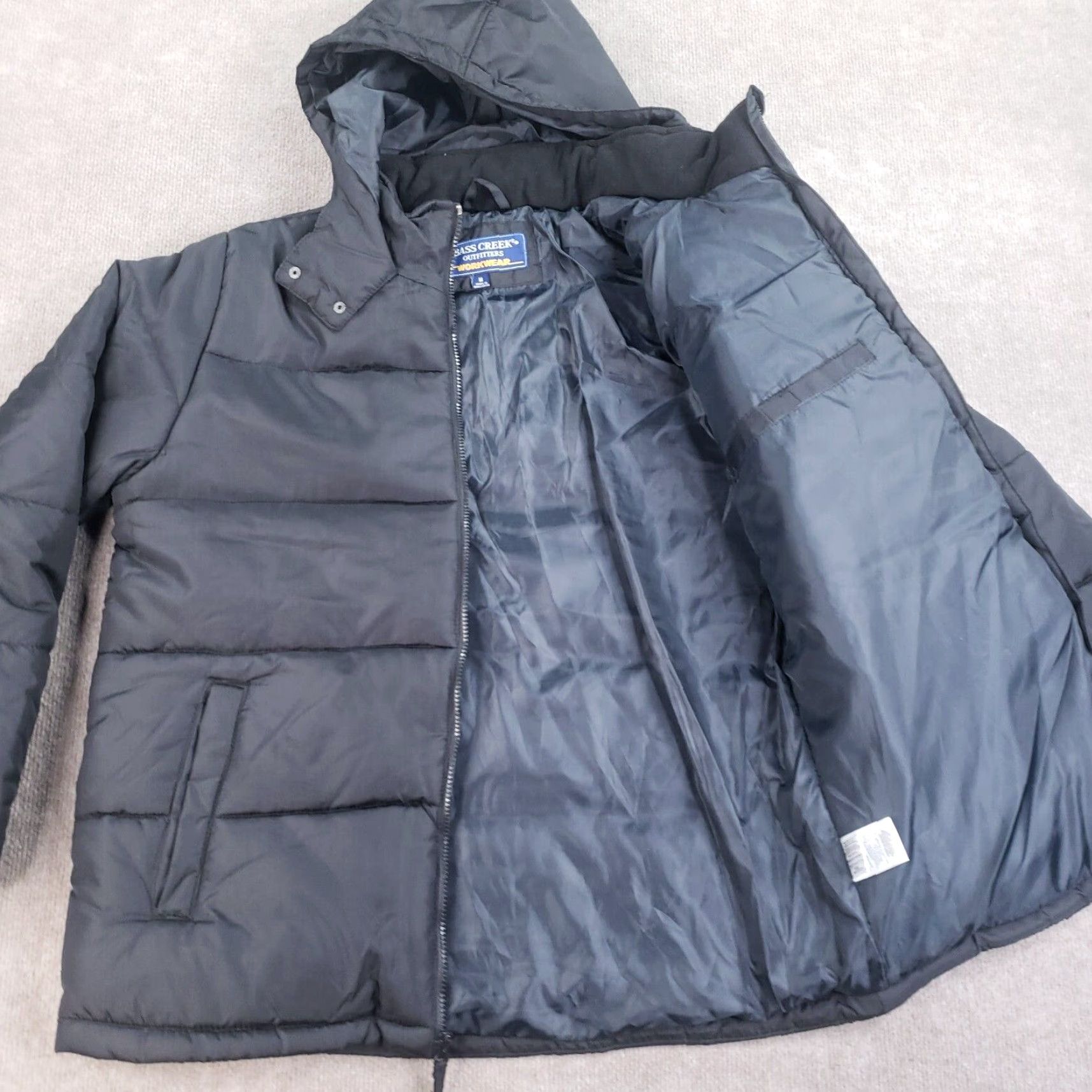 Vintage Bass Creek Outfitters Mens Puffer Jacket Medium Black Extra Large XL Full Zip Size US M / EU 48-50 / 2 - 6 Thumbnail